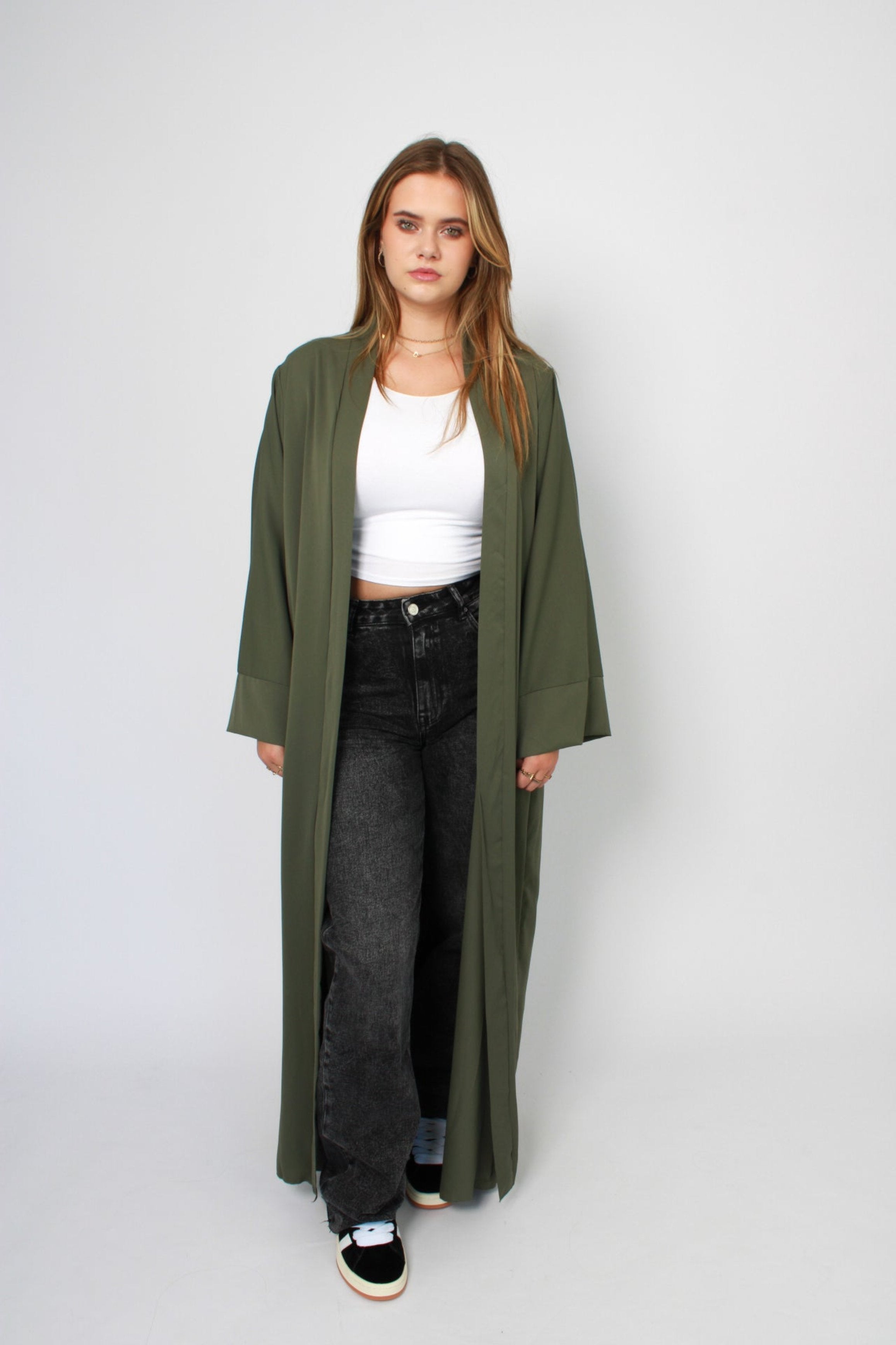 SILKY KIMONO - KHAKI