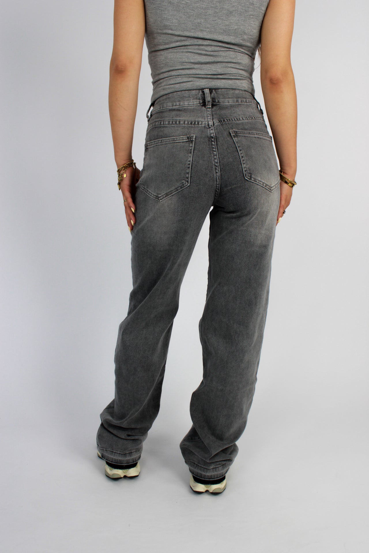 “TALL'' WIDE LEG JEANS 158 - GREY