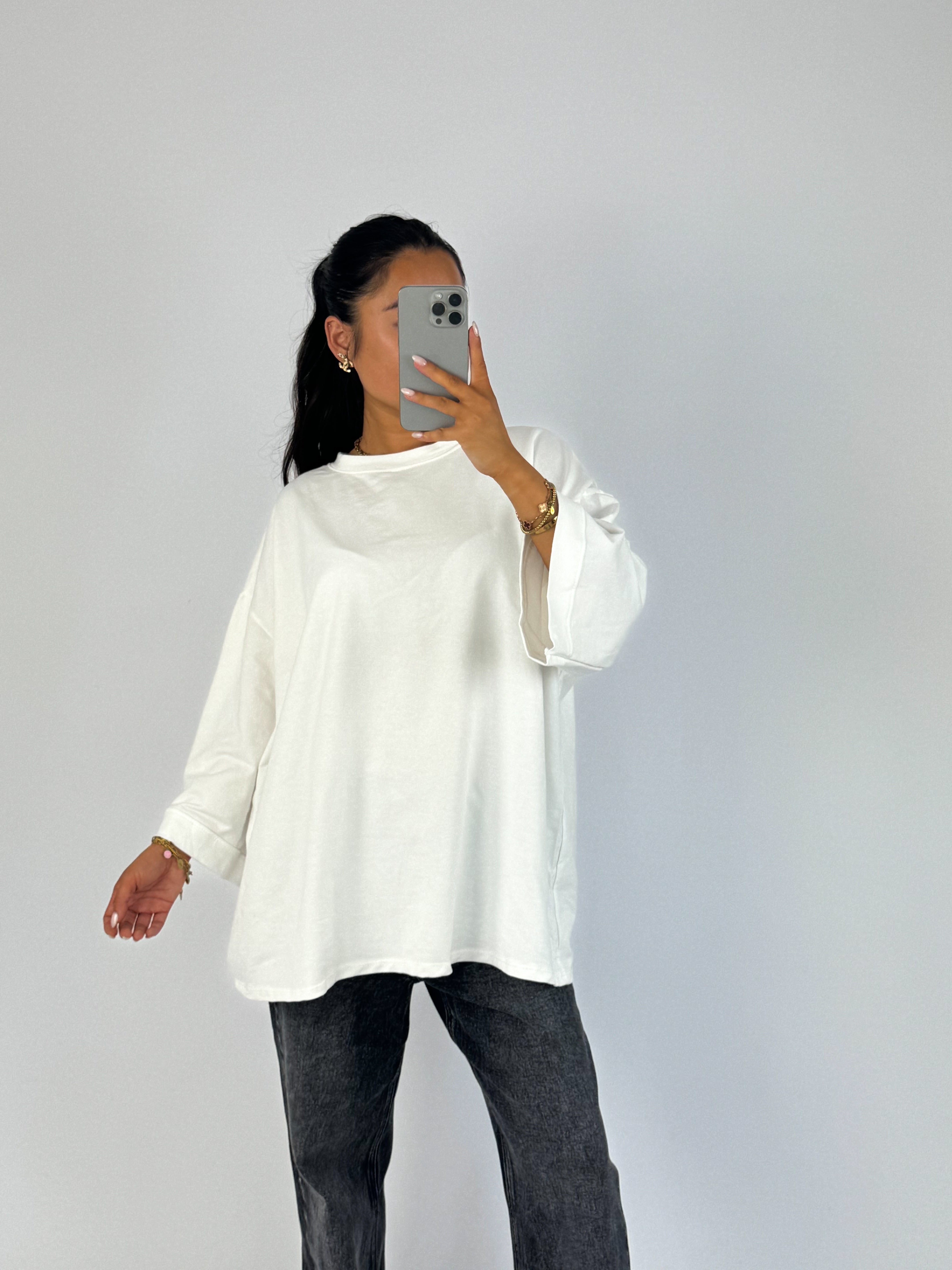 OVERSIZED BASIC T - WHITE