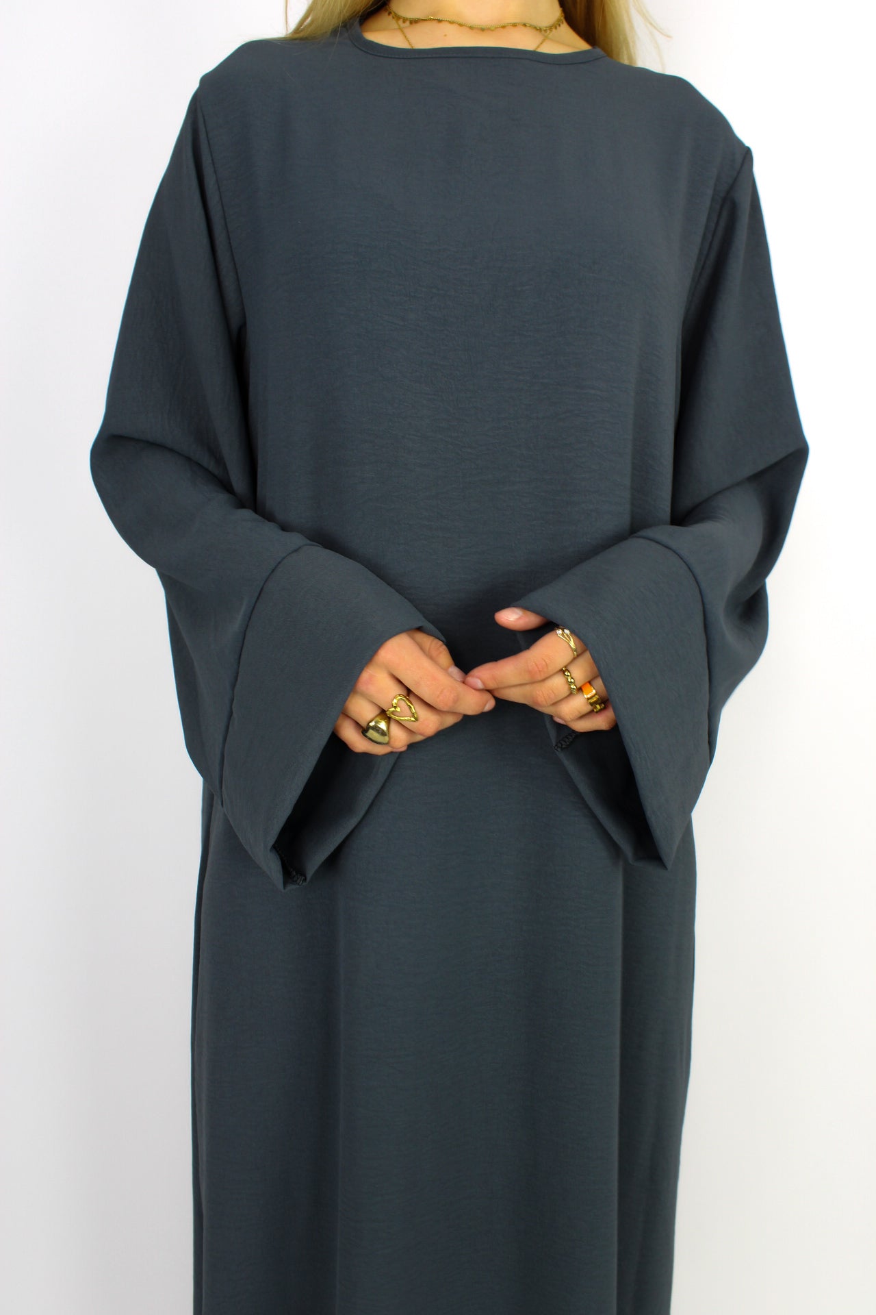 ''TALL'' MERVE DRESS - GREY/BLUE