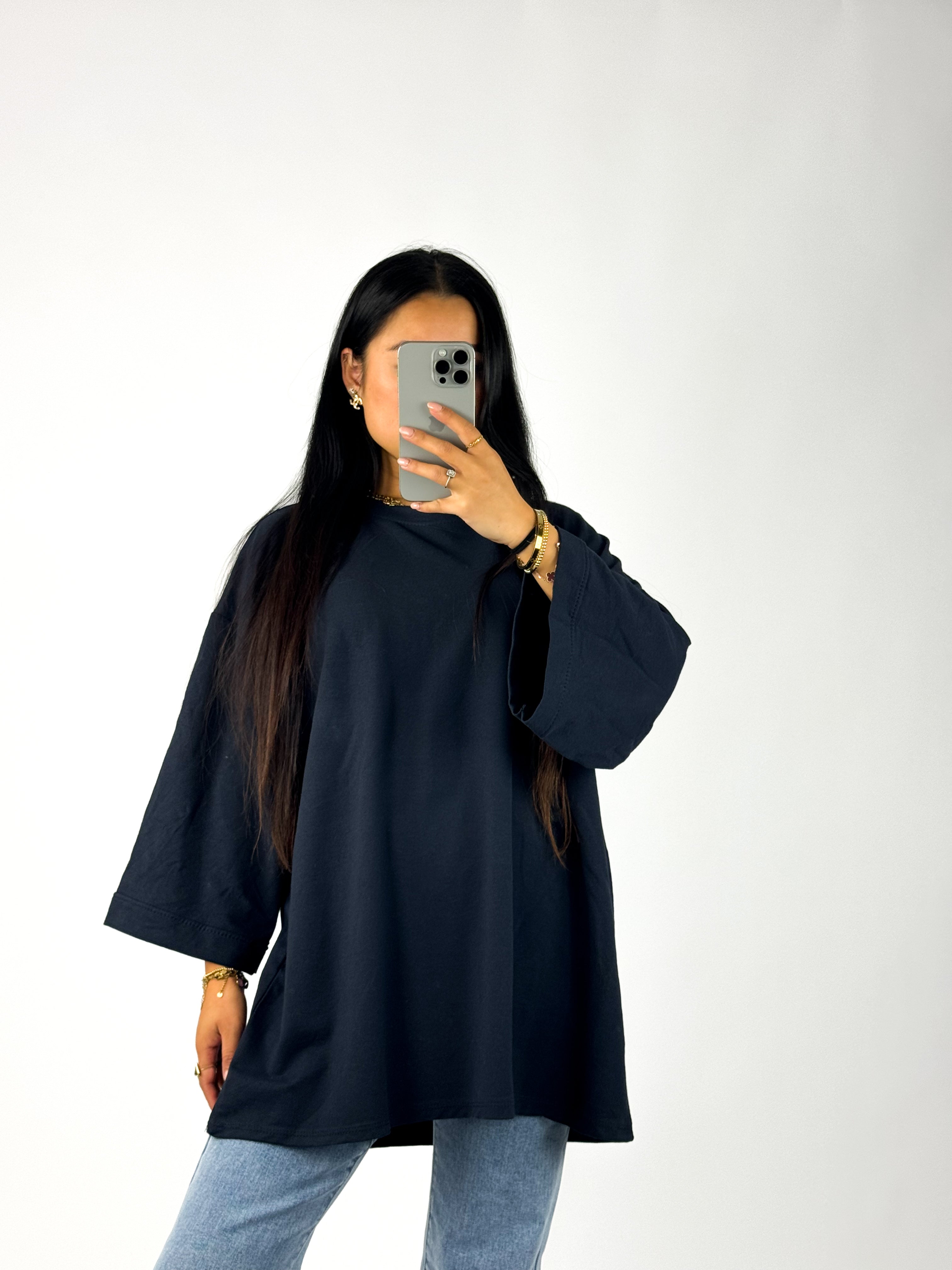 OVERSIZED BASIC T - NAVY