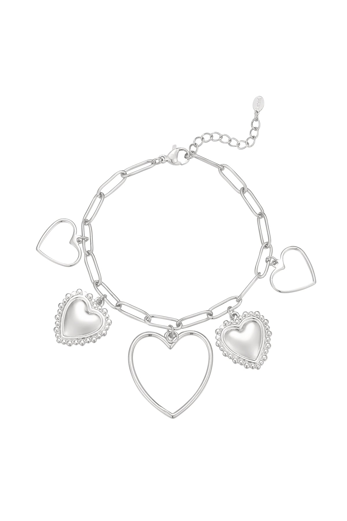 OPEN HEARTS BRACELET - SILVER