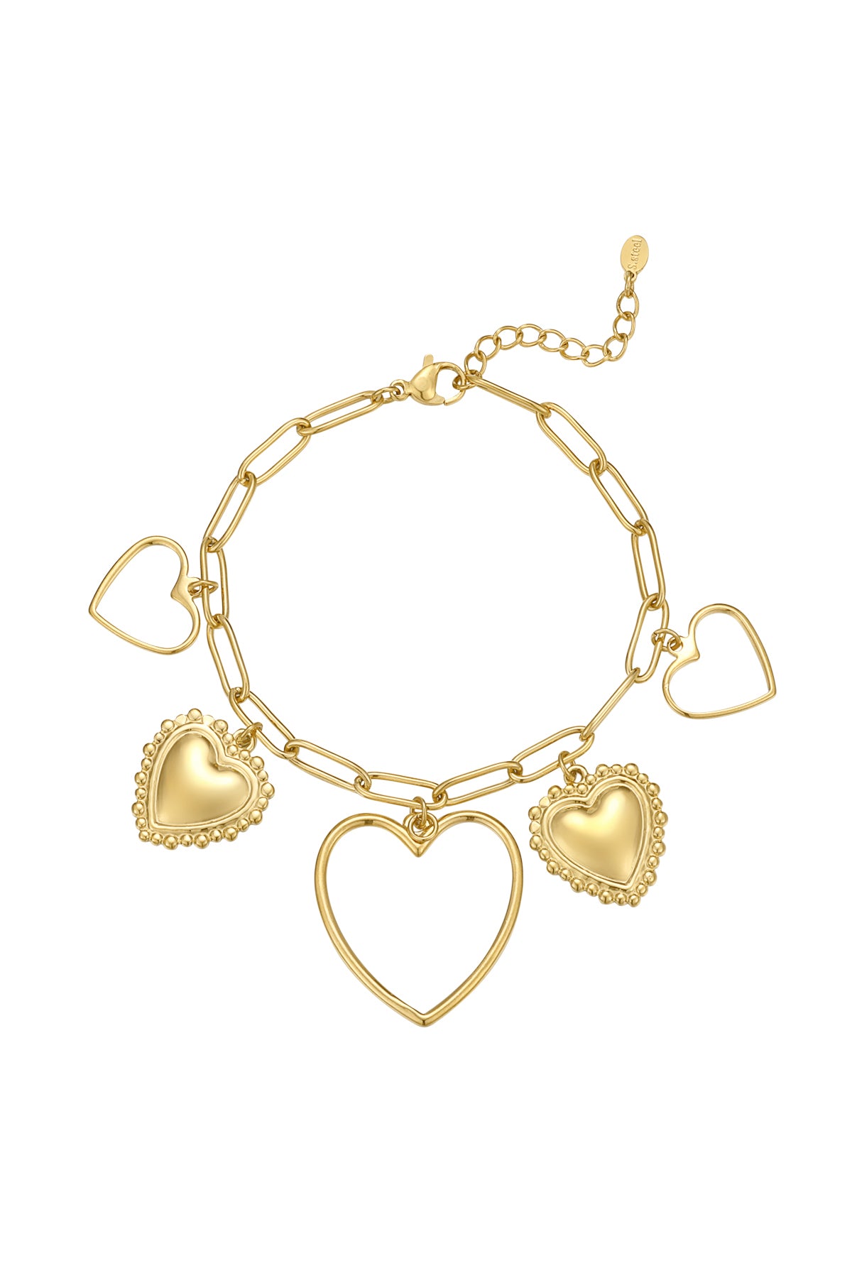 OPEN HEARTS BRACELET - GOLD