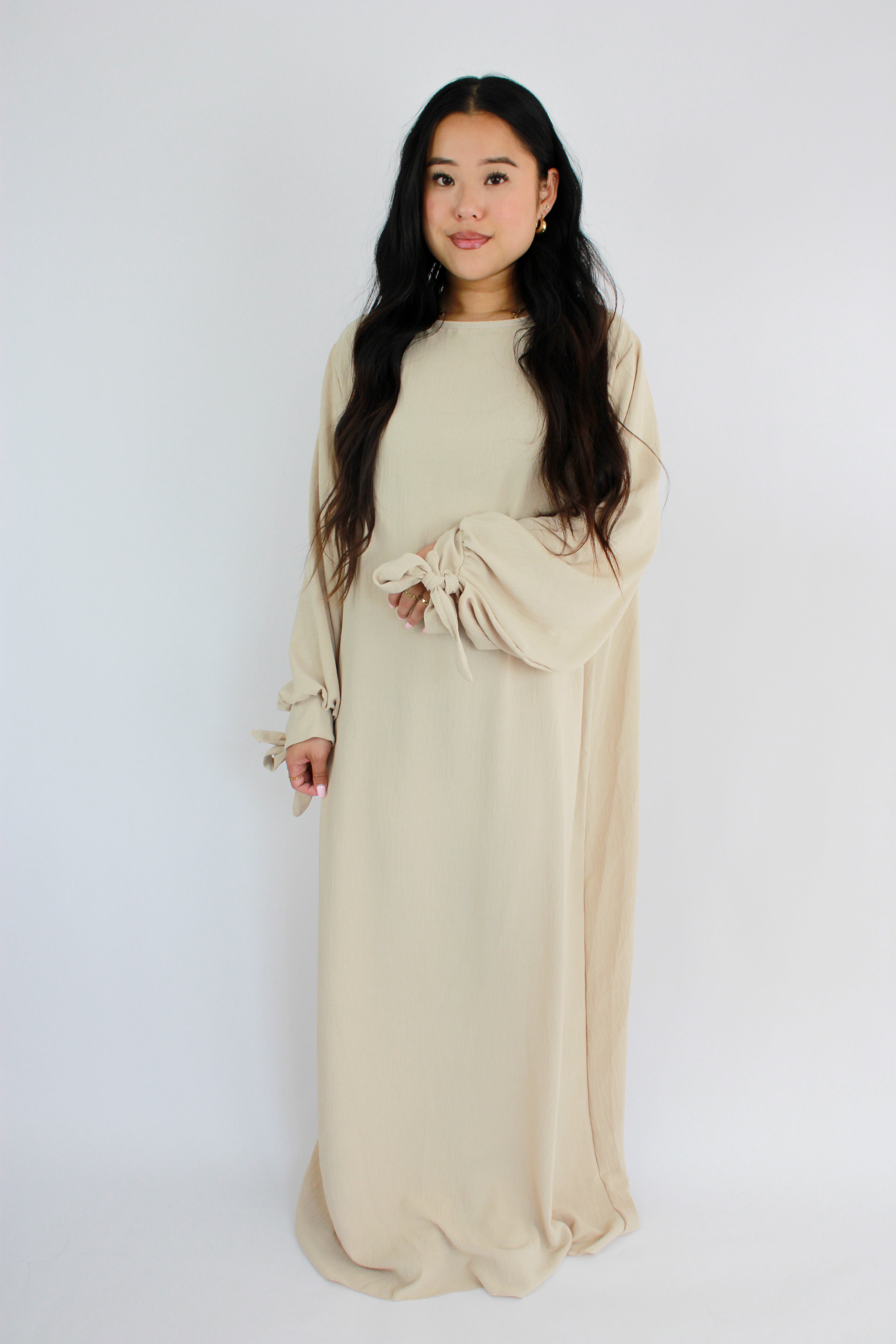 BIBI BOW ABAYA - BEIGE