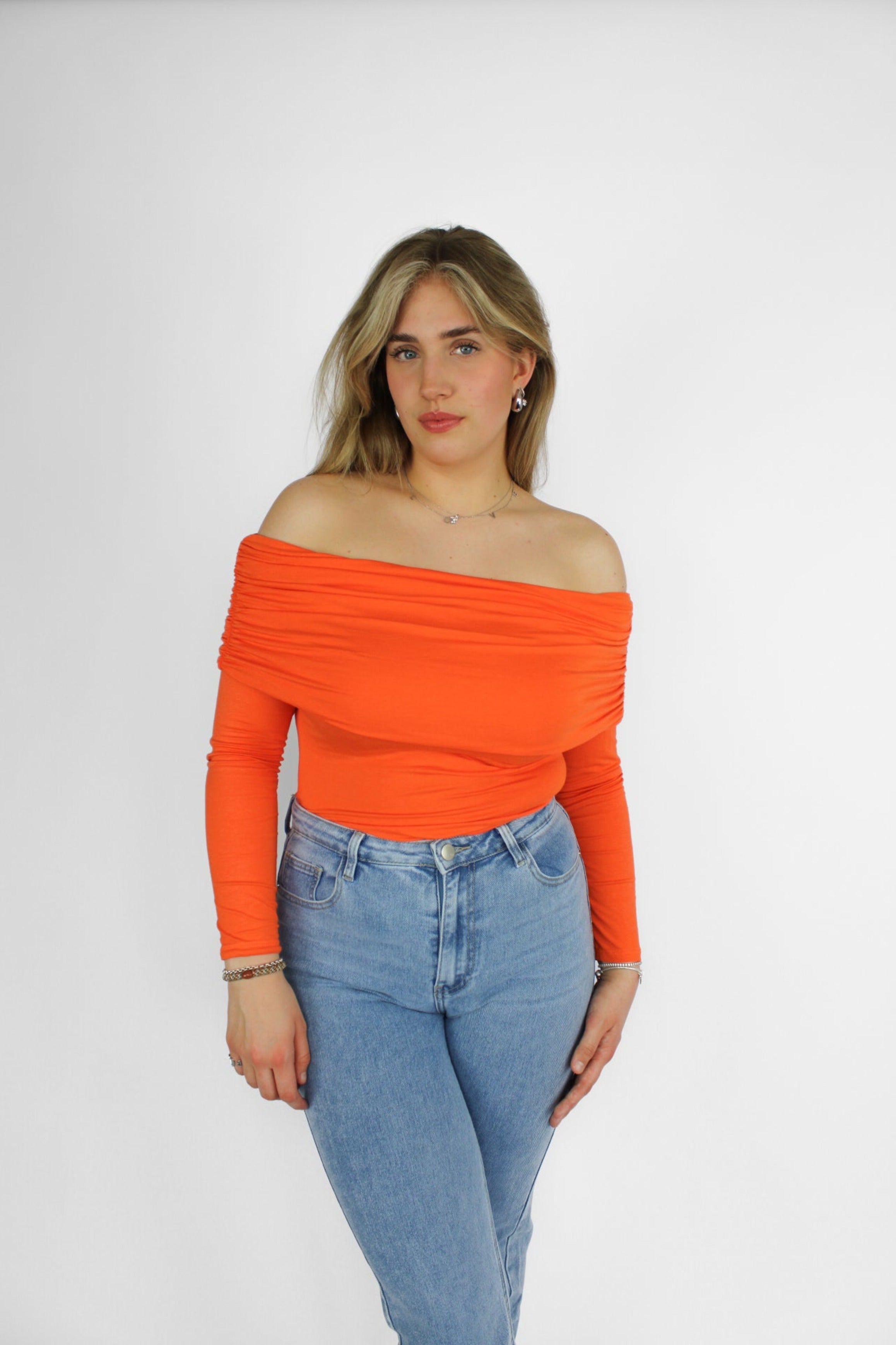 OFF SHOULDER TOP - ORANGE