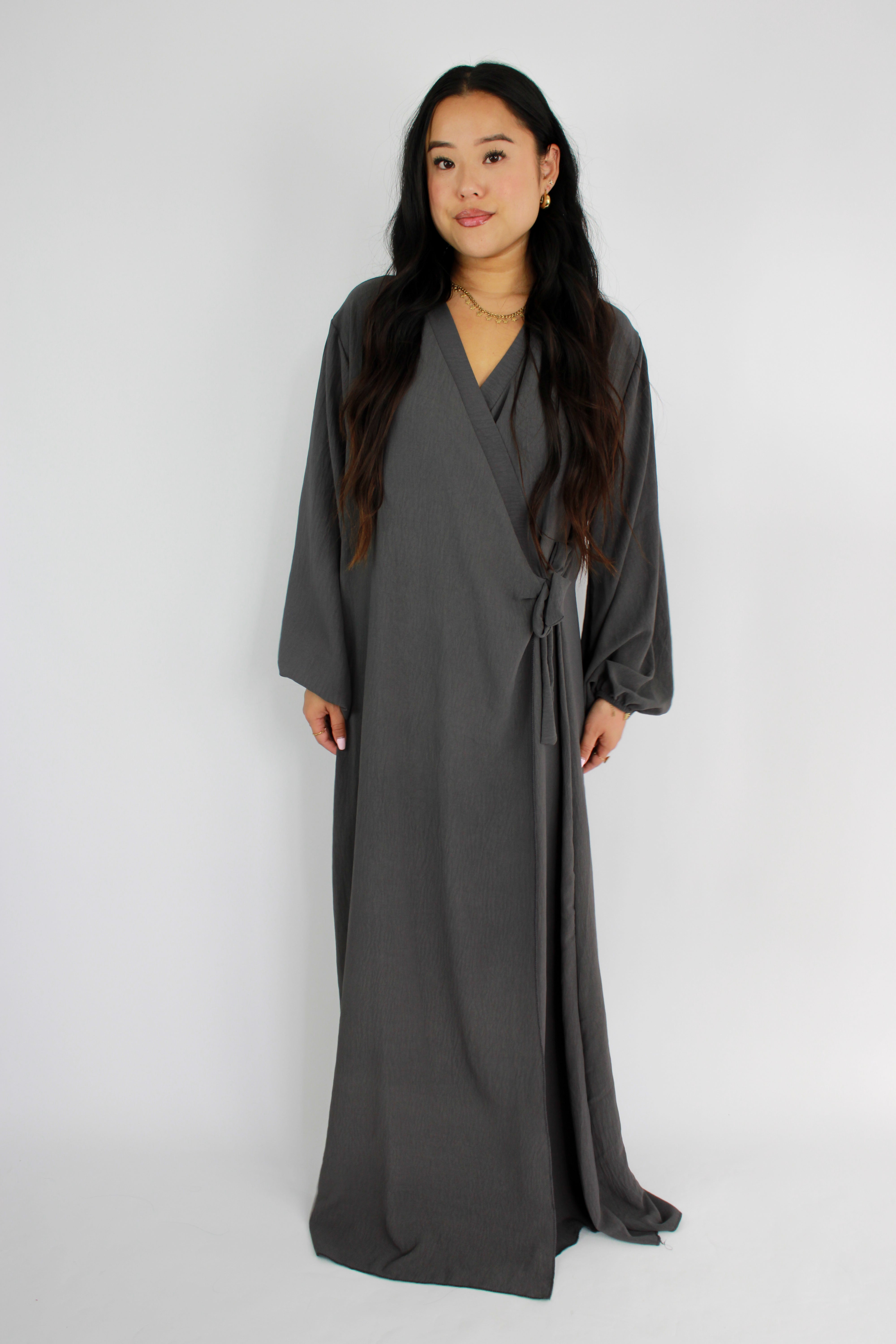 ALEYNA DRESS - DARK GREY