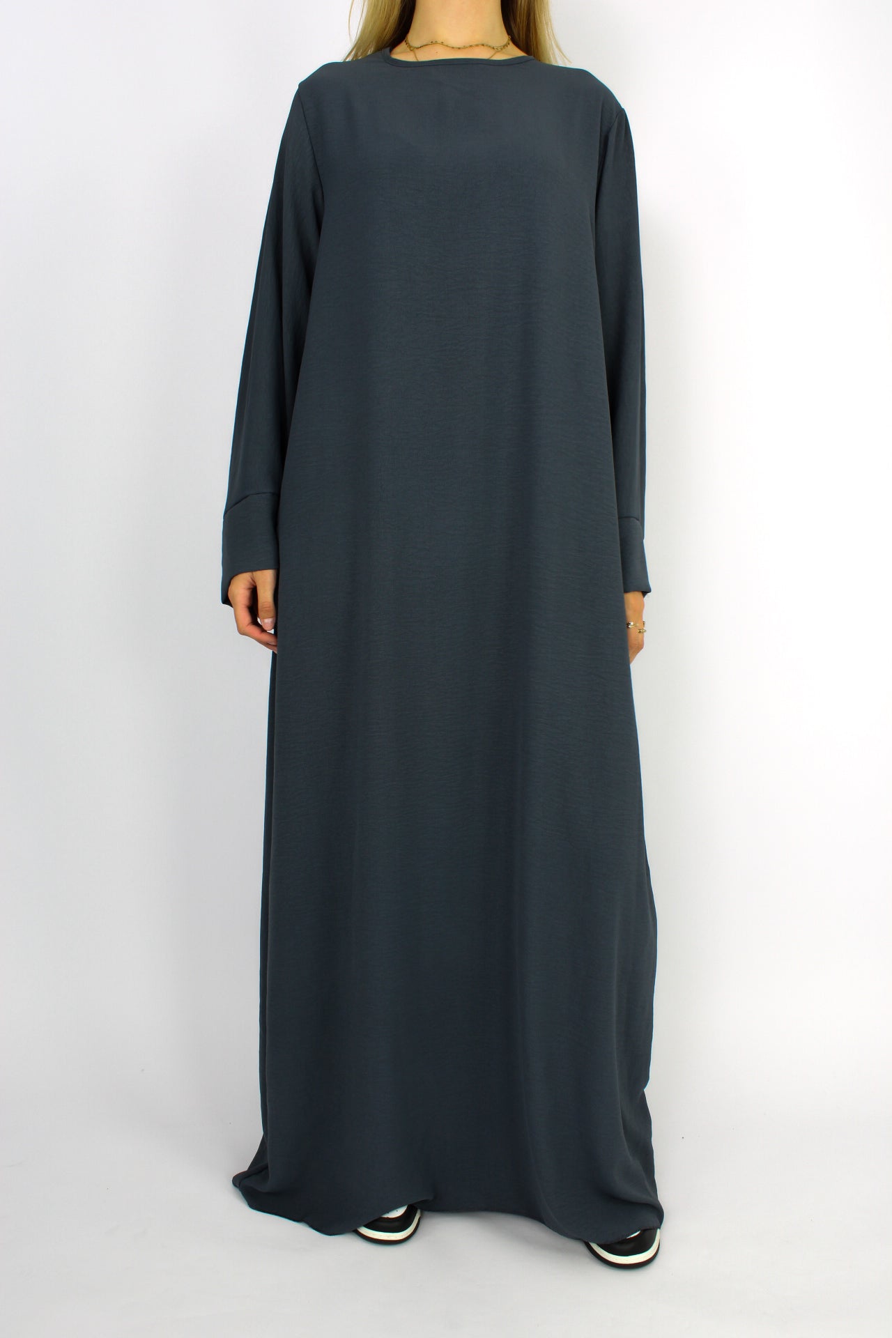 ''TALL'' MERVE DRESS - GREY/BLUE