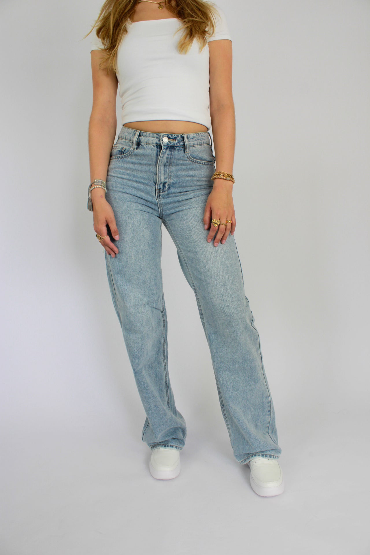 ''TALL'' RIPPED BACK JEANS - DENIM