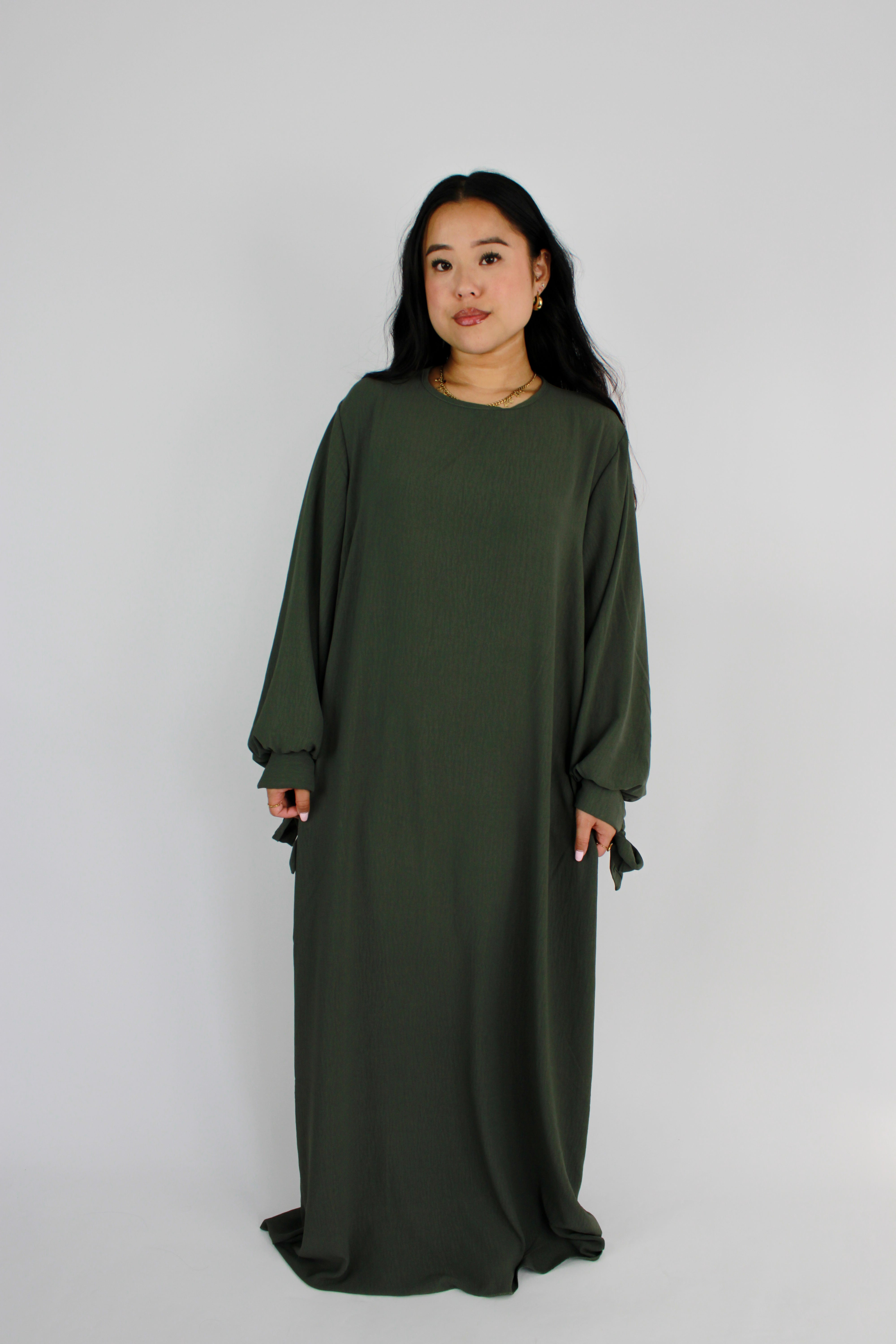 BIBI BOW ABAYA - KHAKI