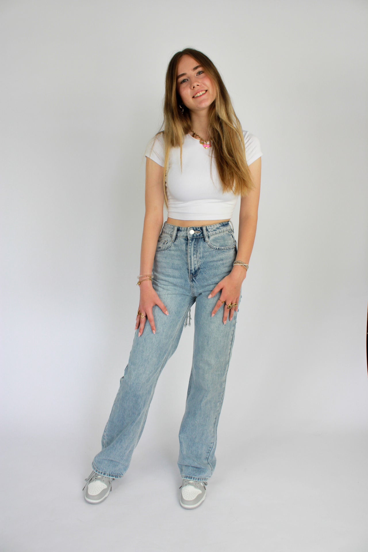 ''TALL'' RIPPED BACK JEANS - DENIM