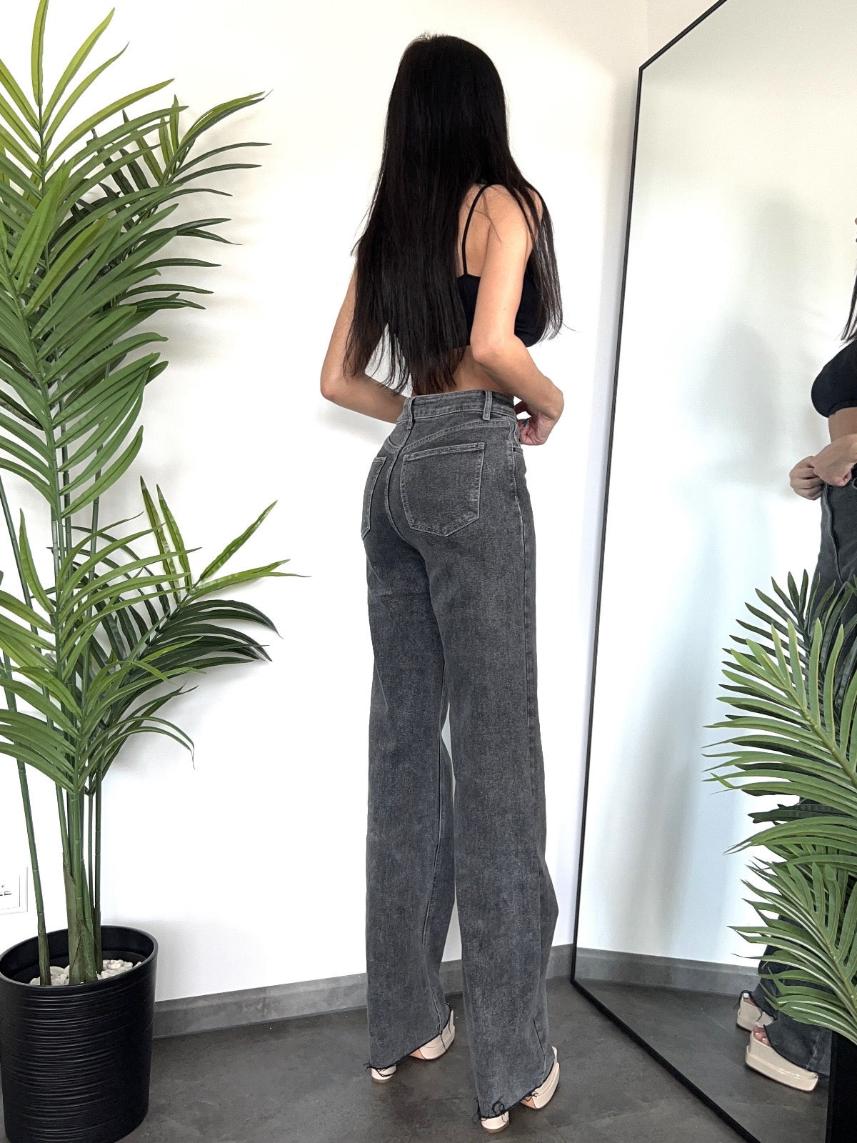 ''TALL'' WIDE LEG JEANS 2710 - GREY