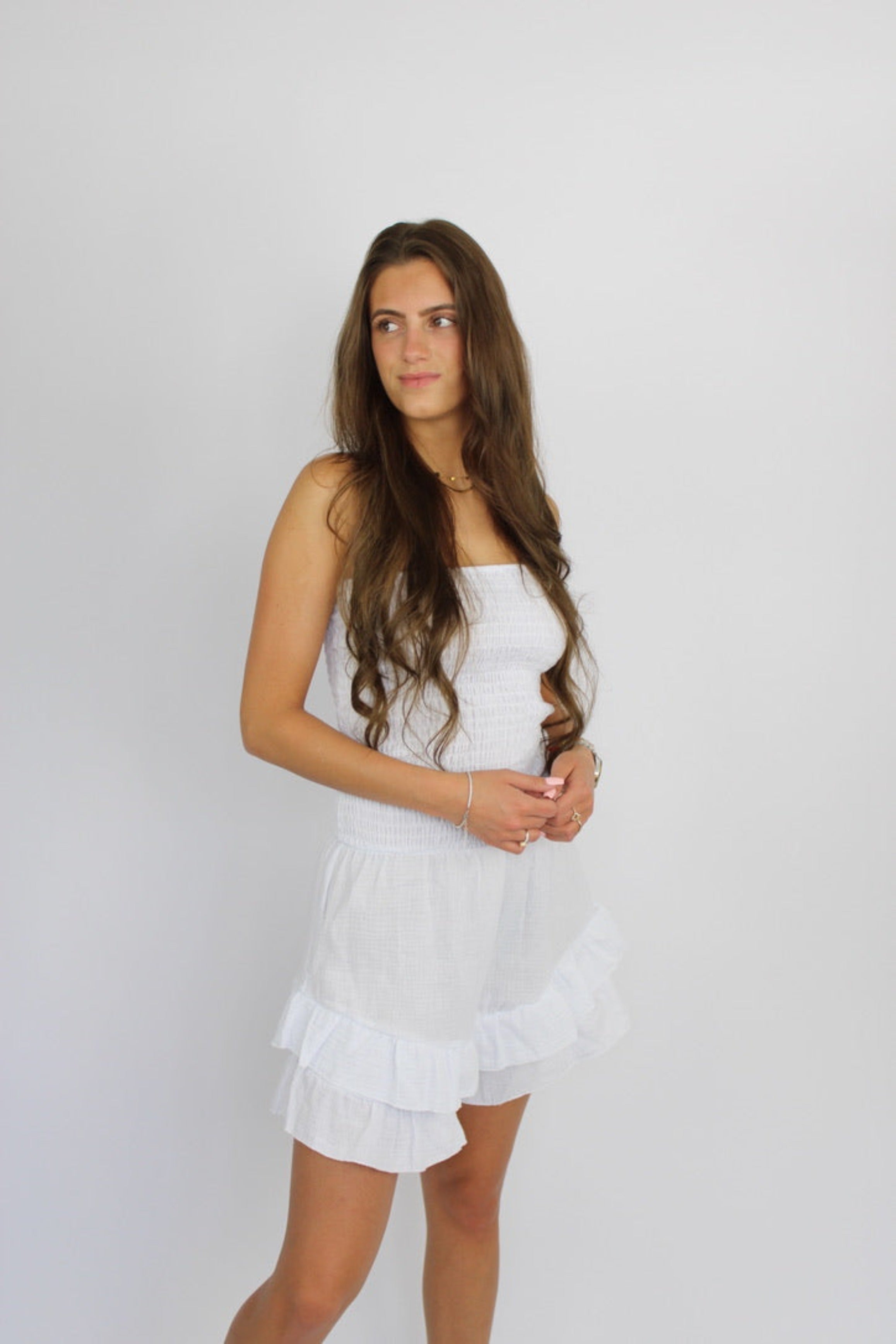 HAZEL PLAYSUIT - WHITE