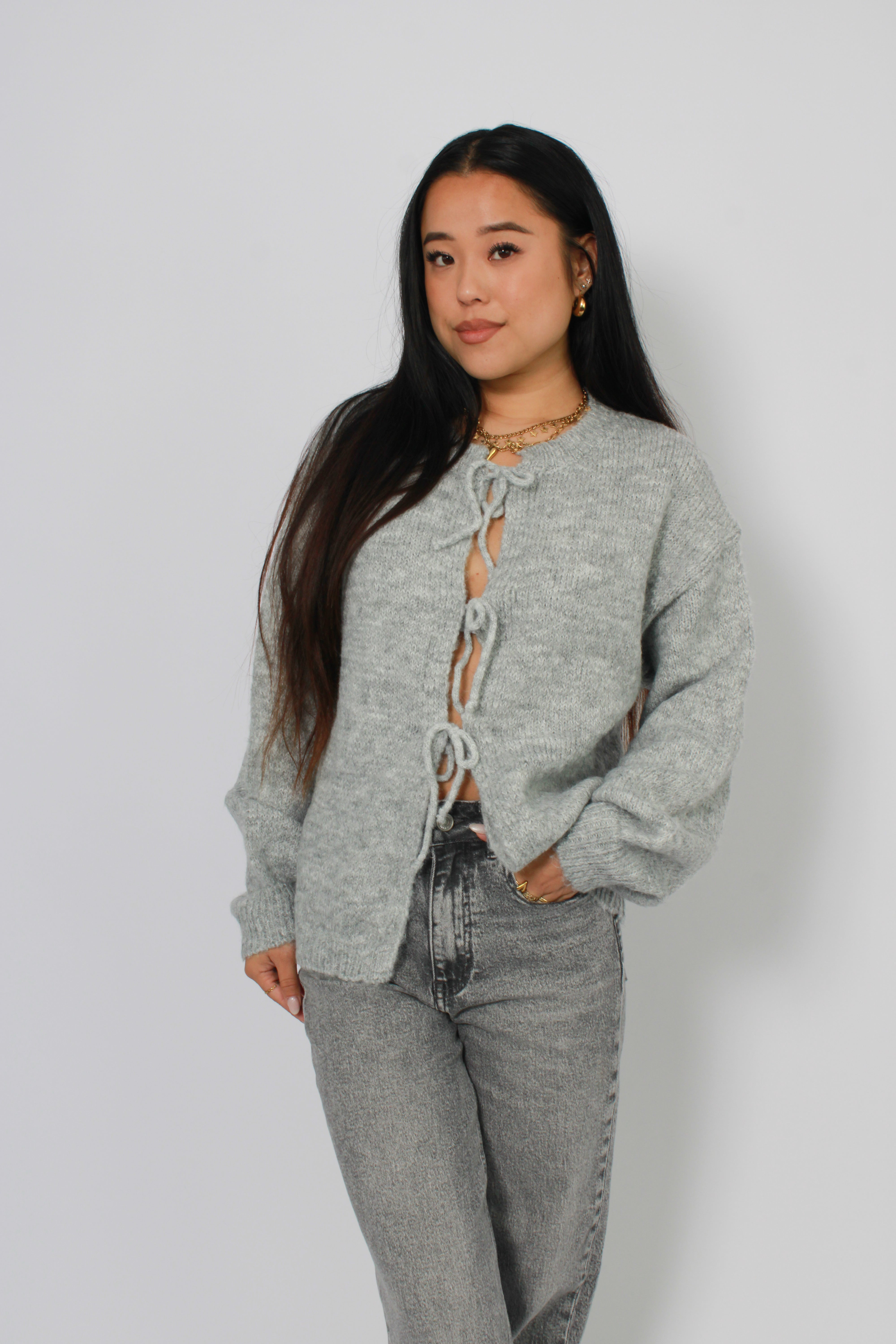 CLARA SWEATER - LIGHT GREY