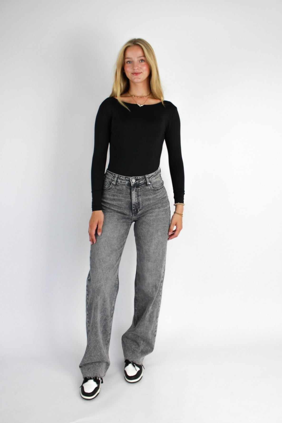 ''TALL'' WIDE LEG JEANS 3636 - GREY