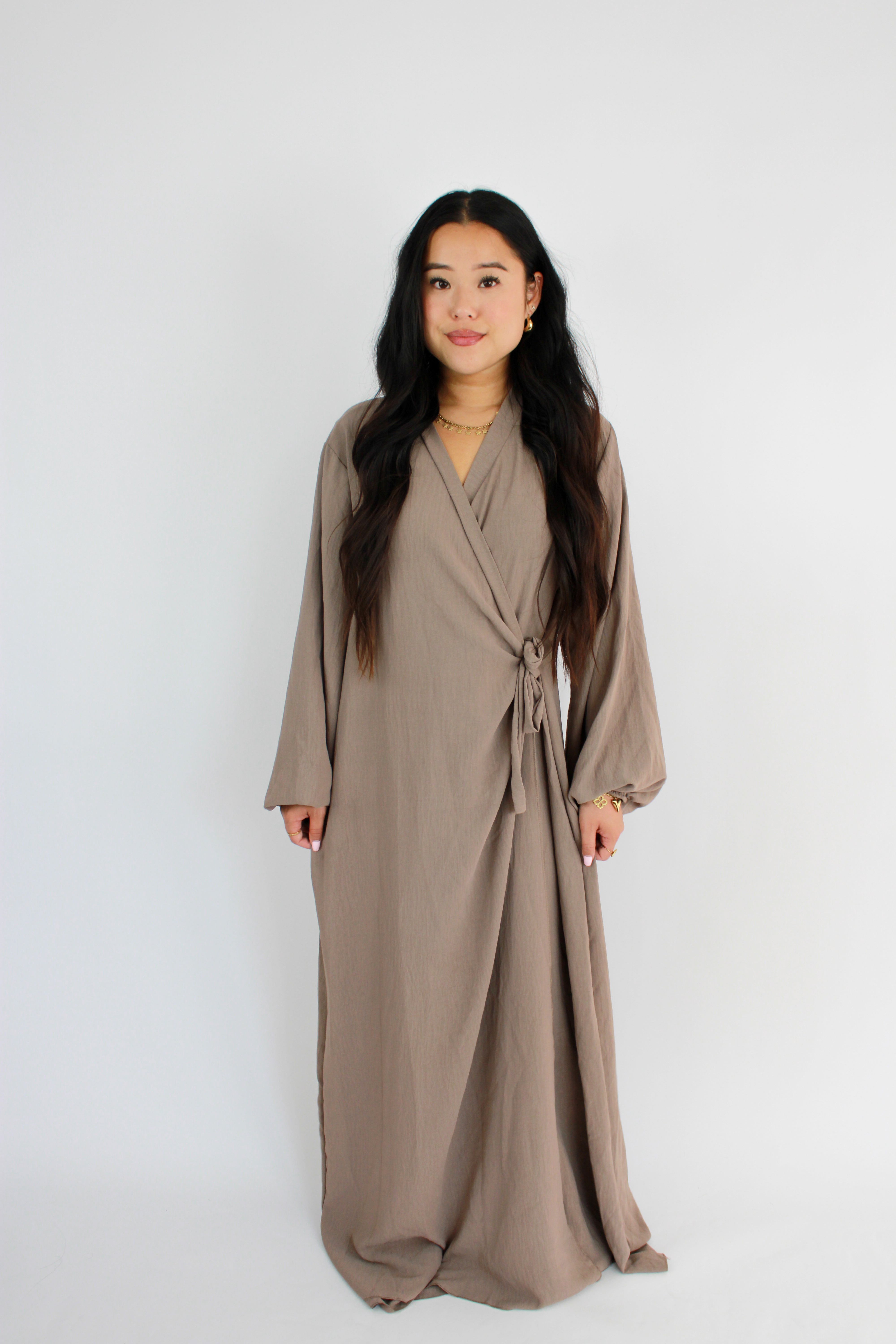 ALEYNA DRESS - TAUPE