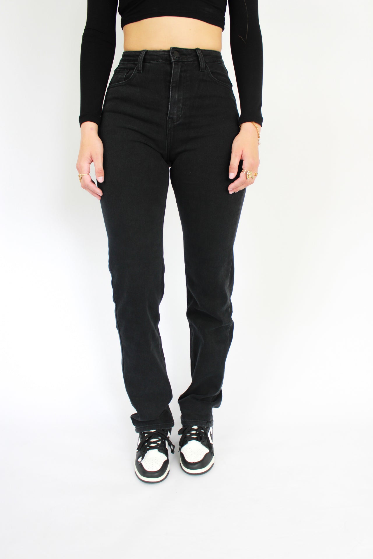 ''TALL'' STRAIGHT LEG JEANS - BLACK