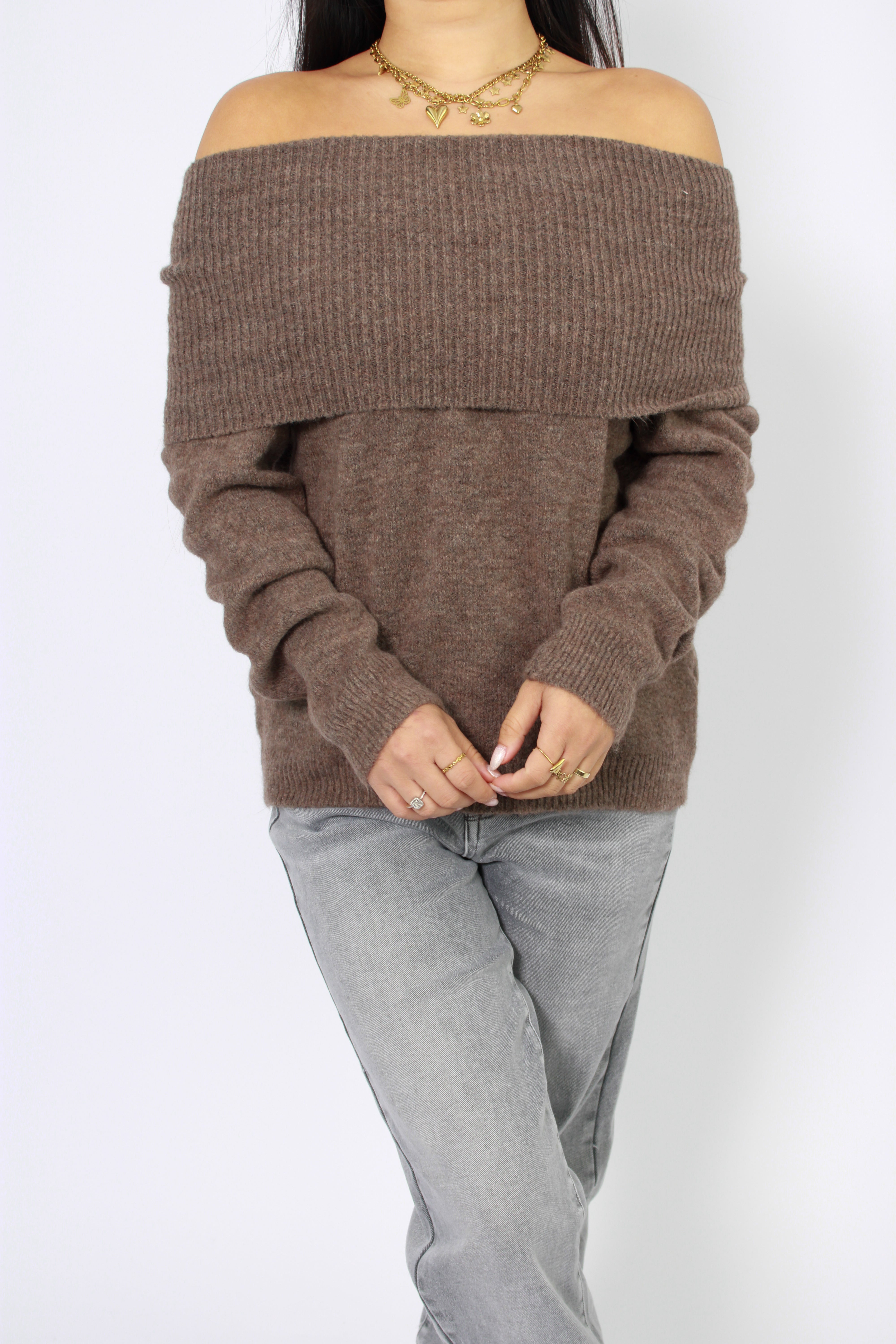 EVELYN SWEATER - BROWN