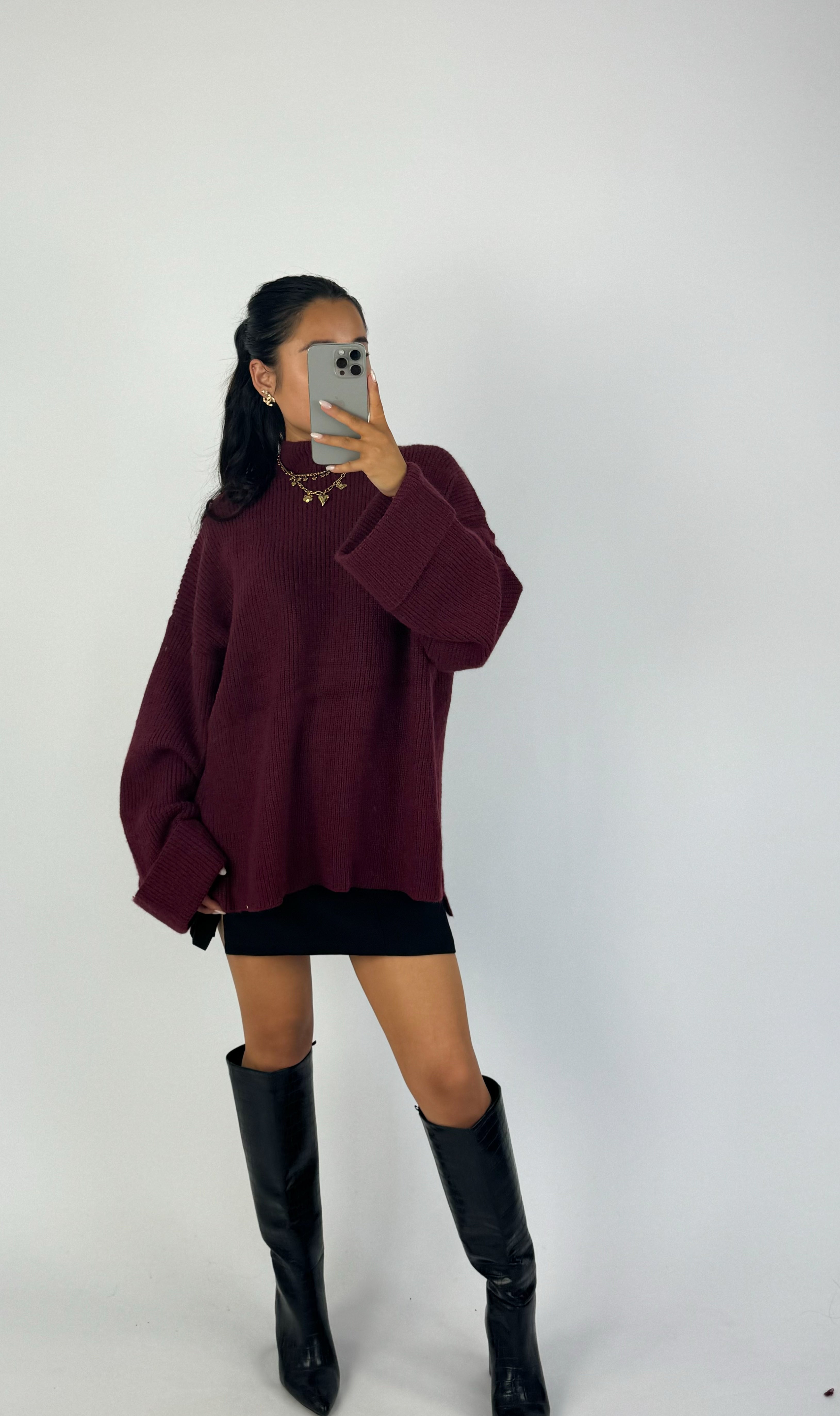 PUCK SWEATER - BURGUNDY