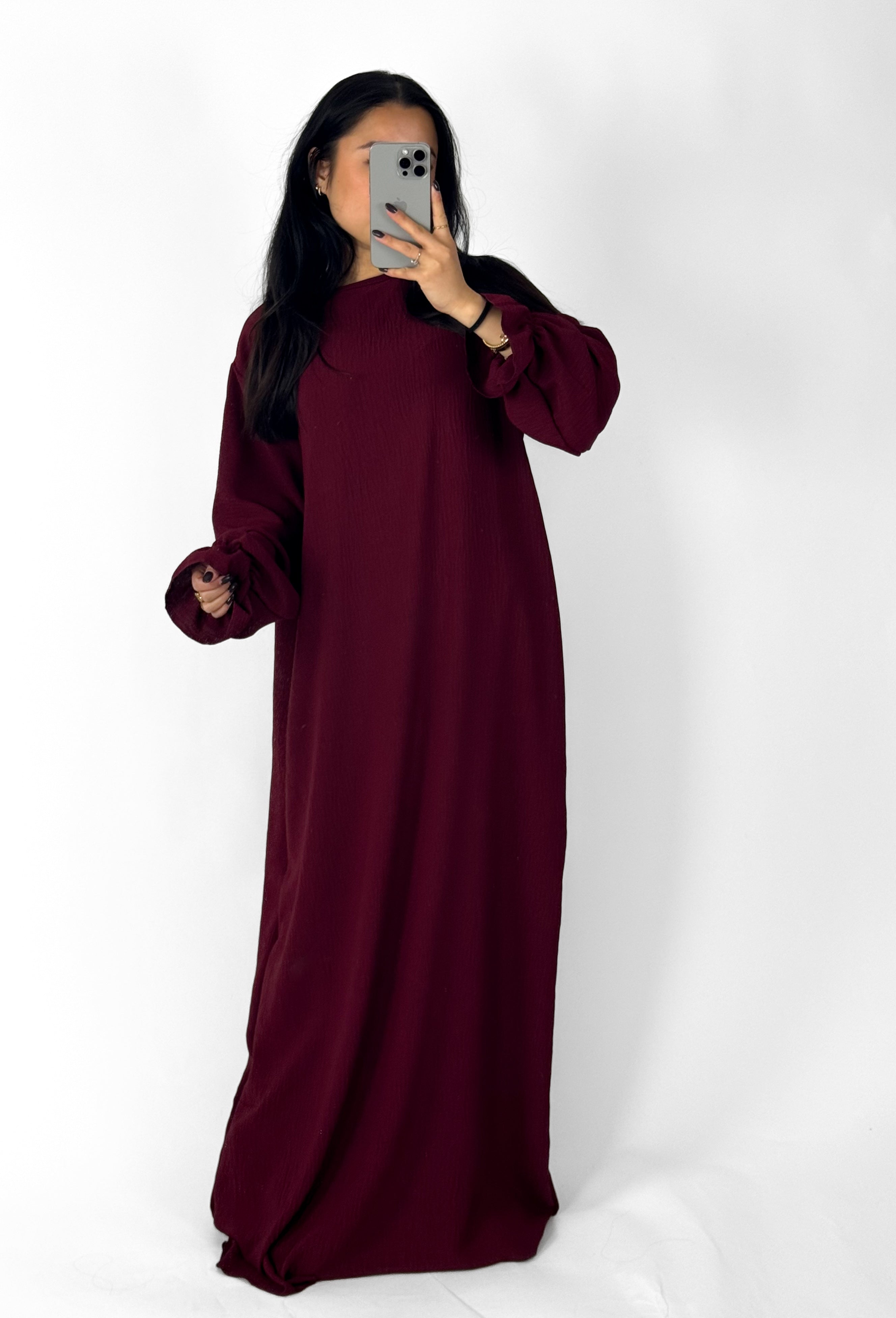 BEYZA DRESS - BORDEAUX