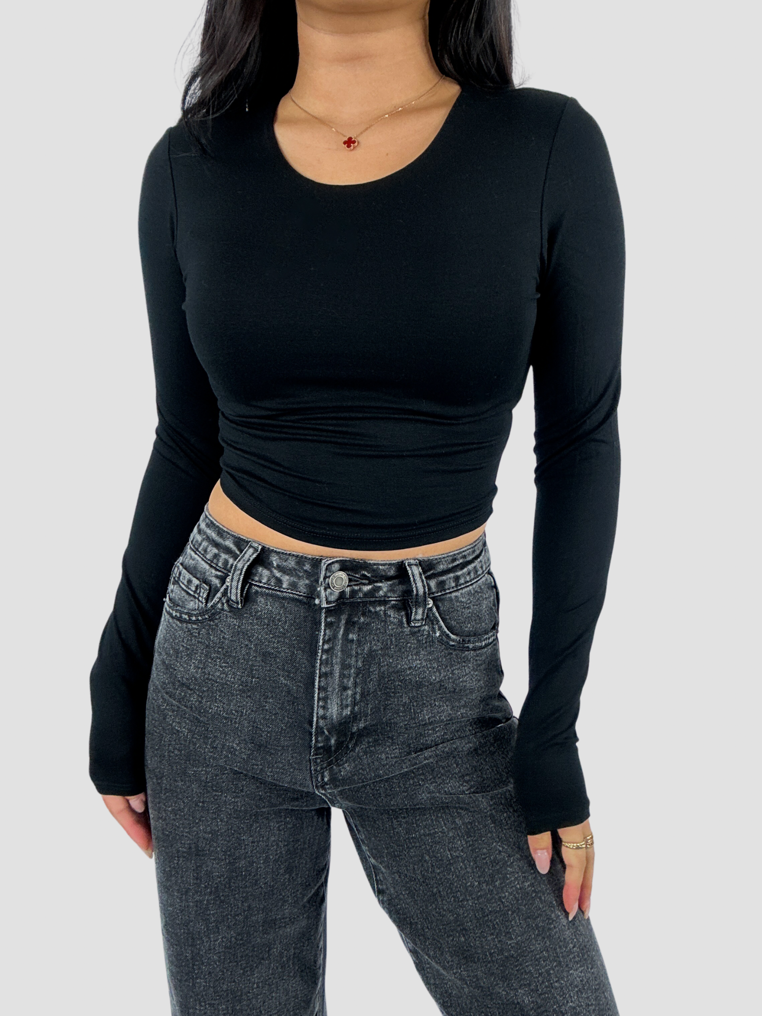 CHUN BASIC TOP - BLACK