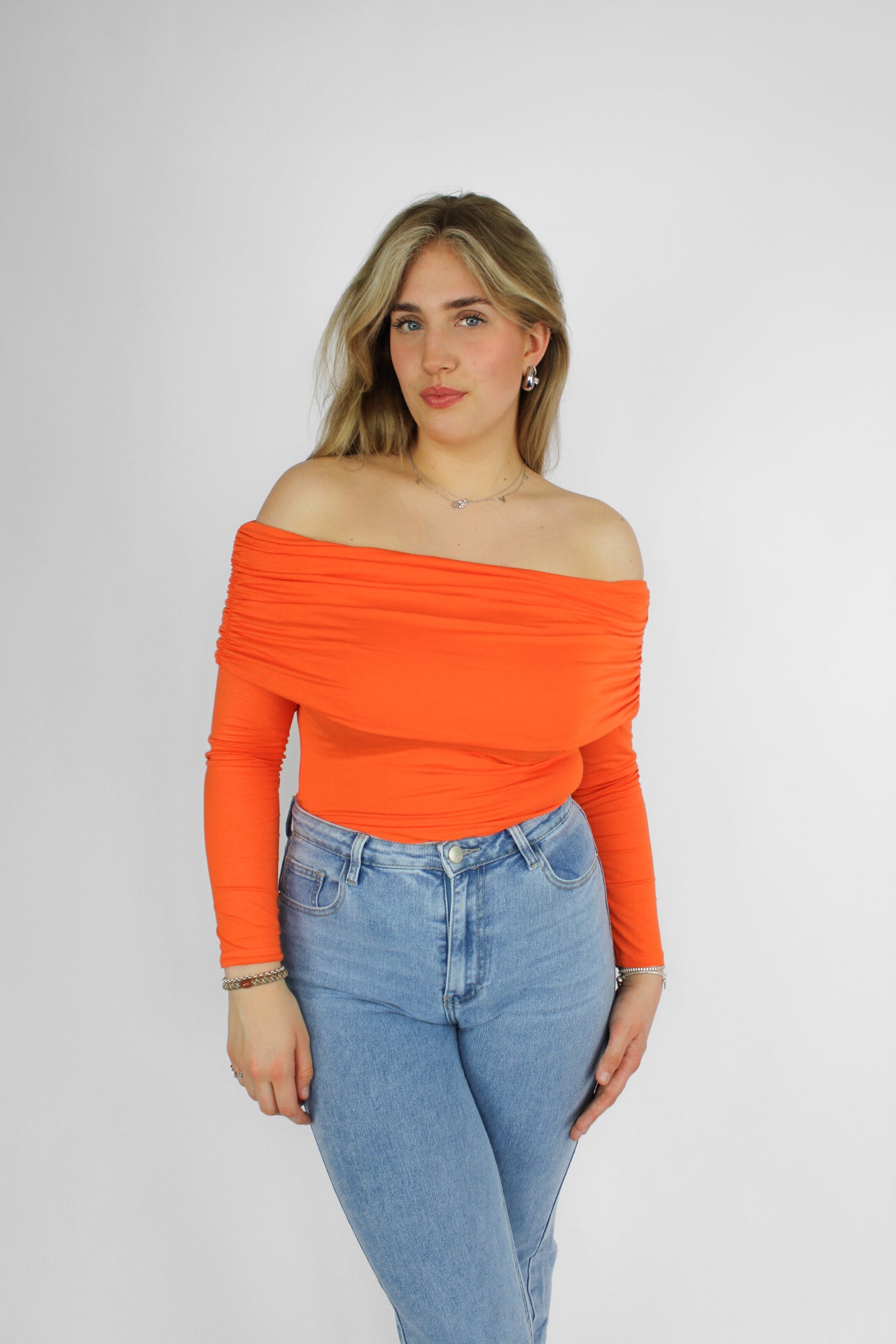 OFF SHOULDER TOP - ORANGE