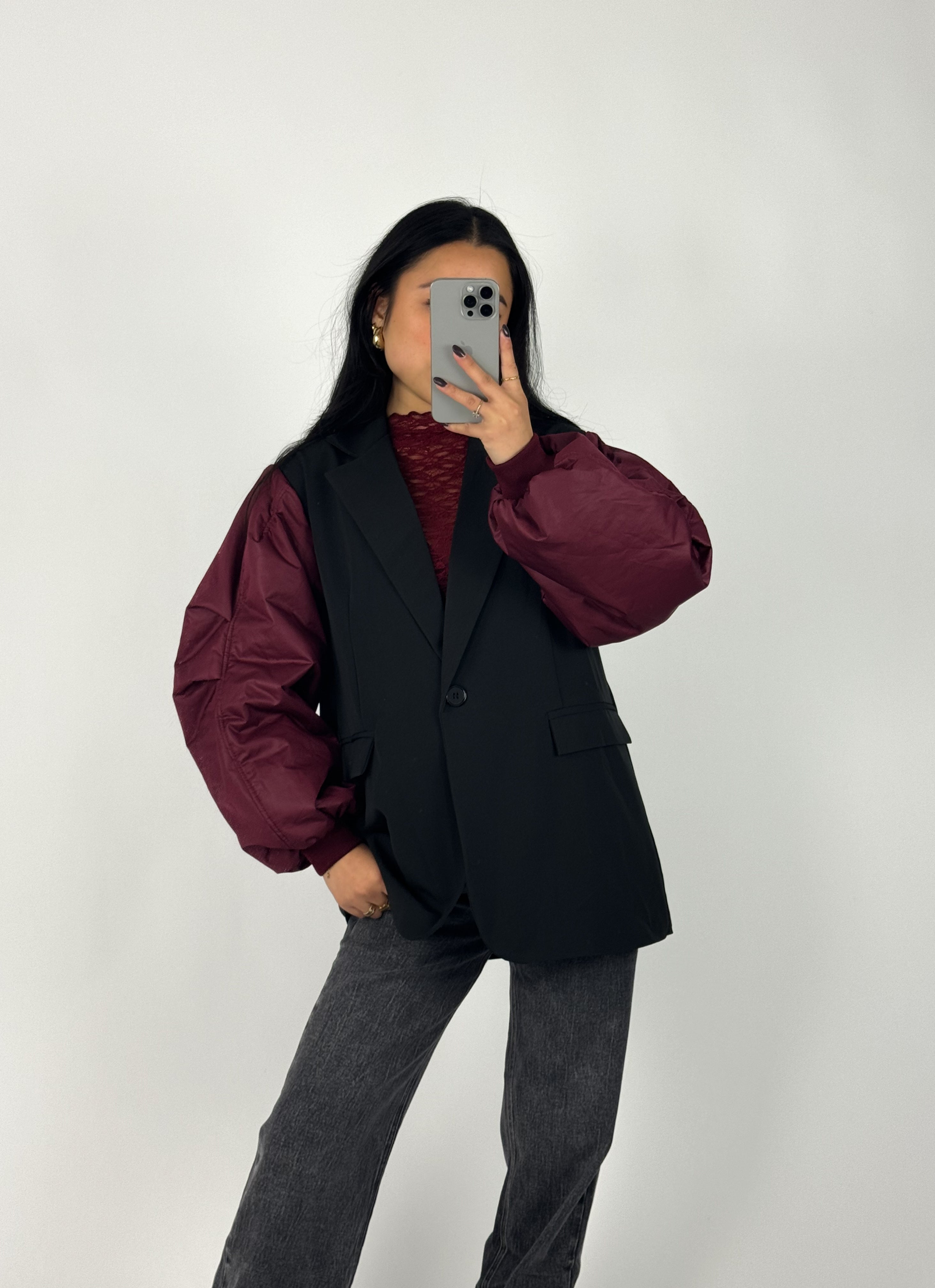 BOMBER BLAZER - BORDEAUX