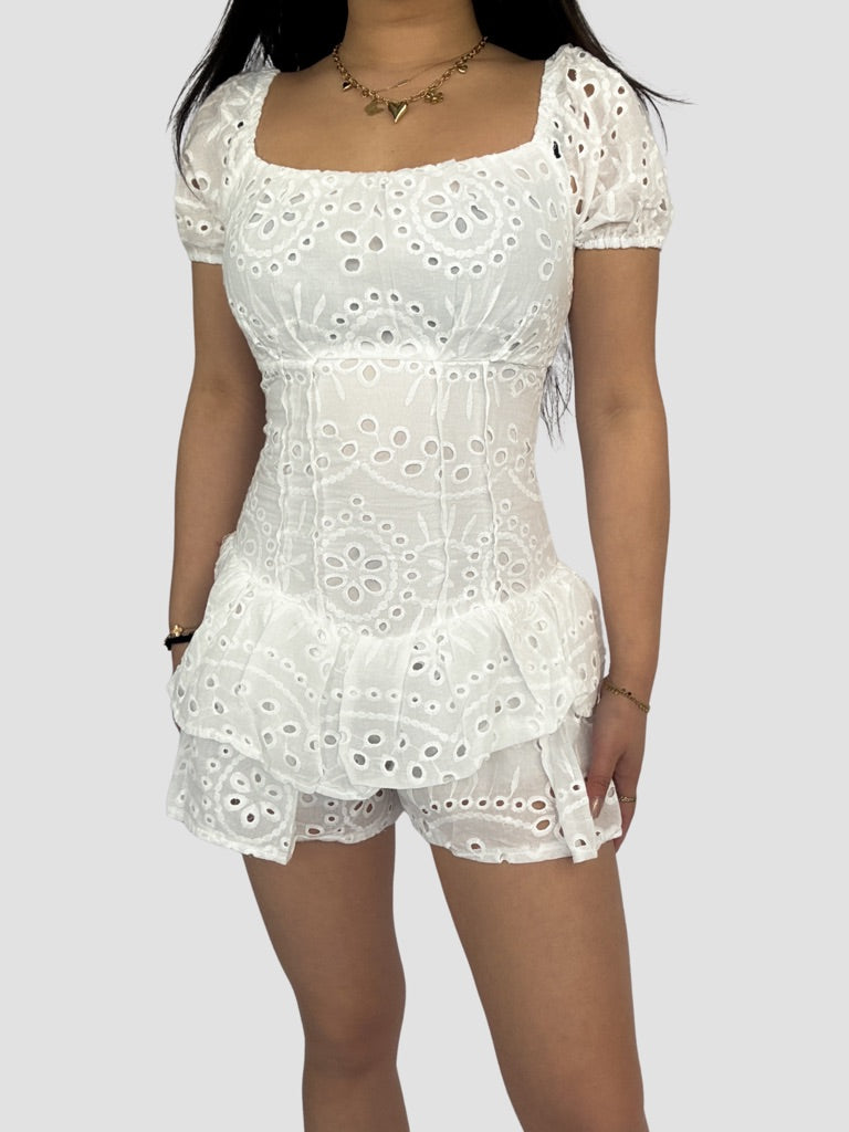 OLIVIA PLAYSUIT - WHITE