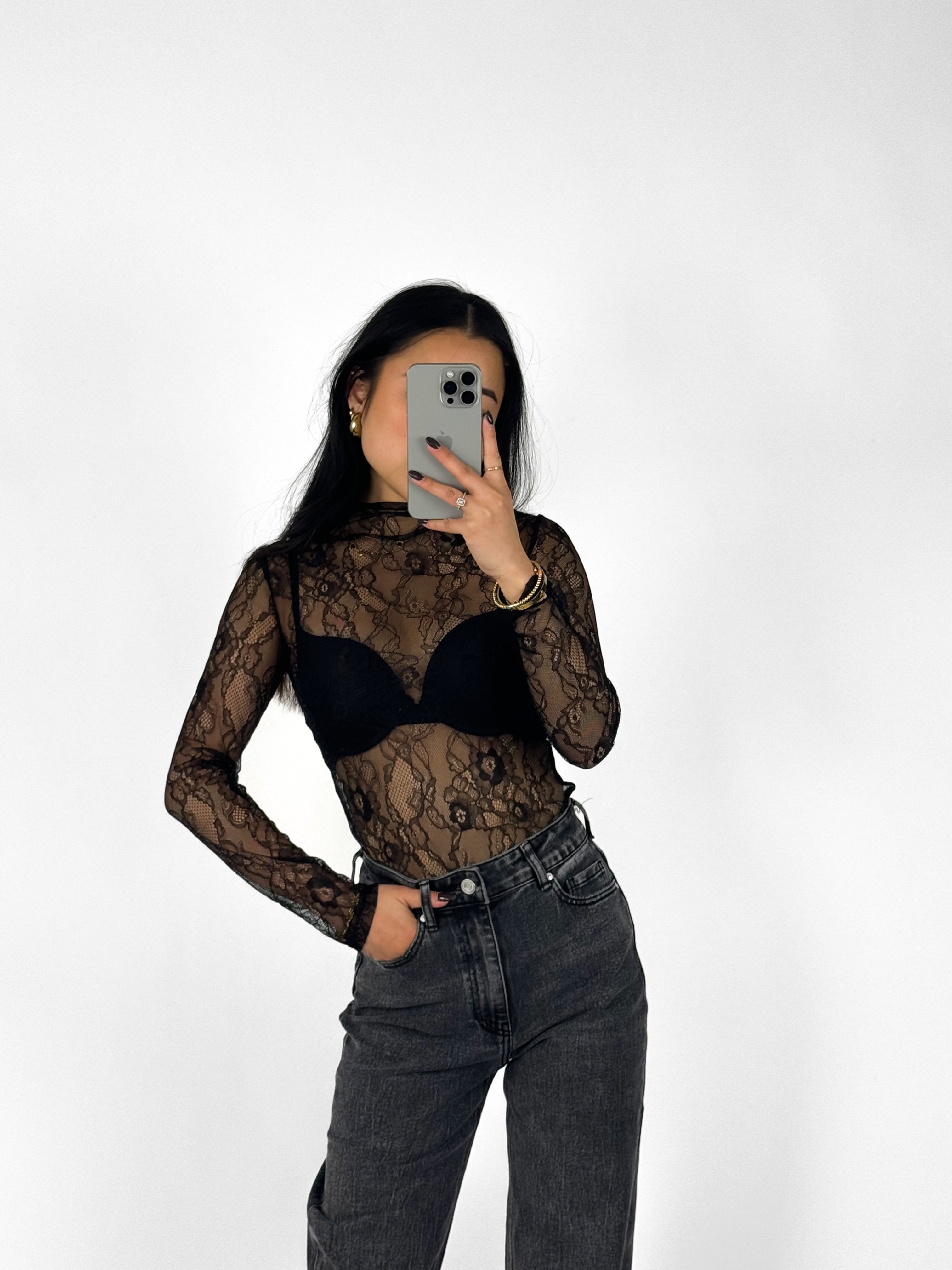 LACE BODY - BLACK