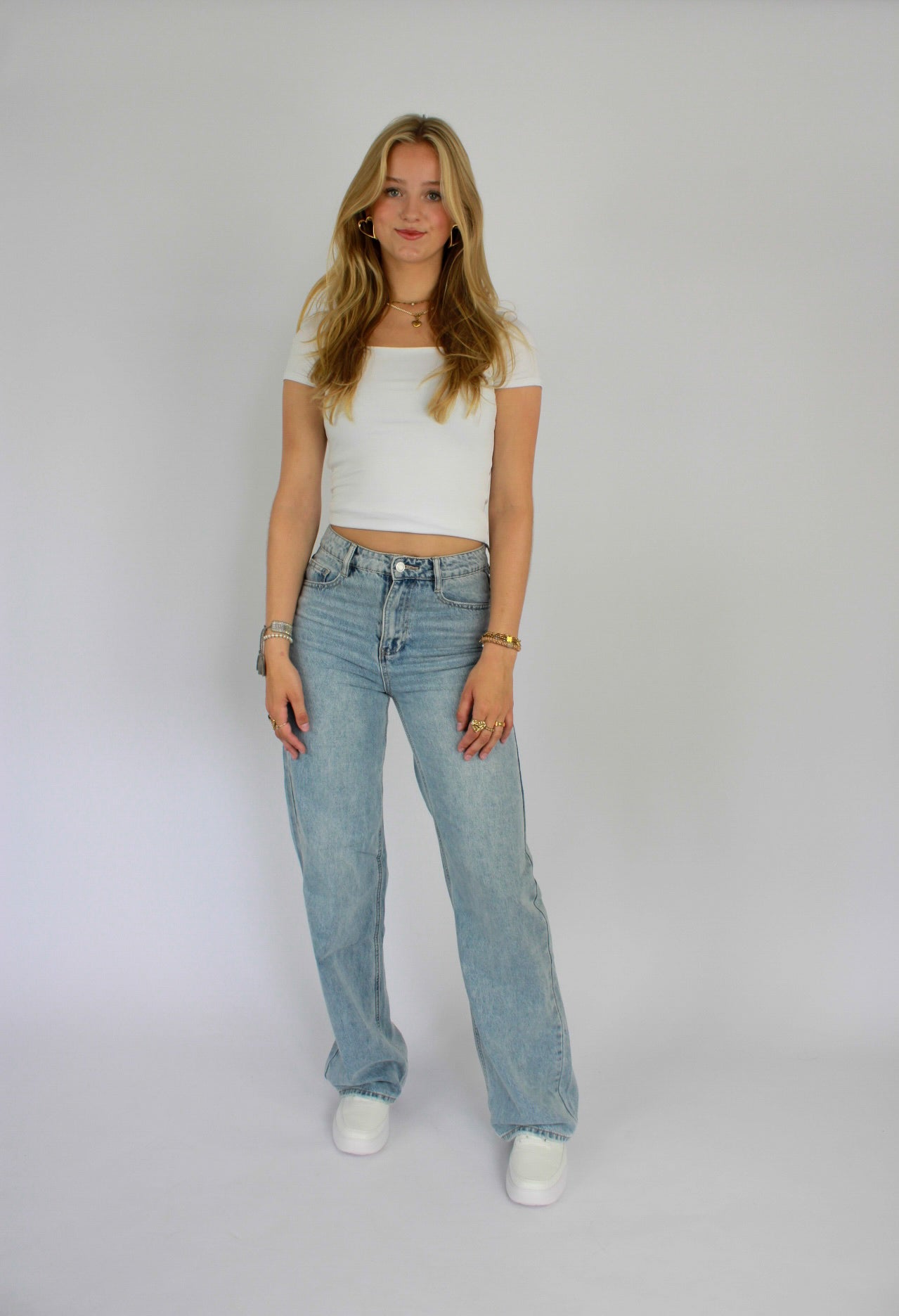 ''TALL'' RIPPED BACK JEANS - DENIM