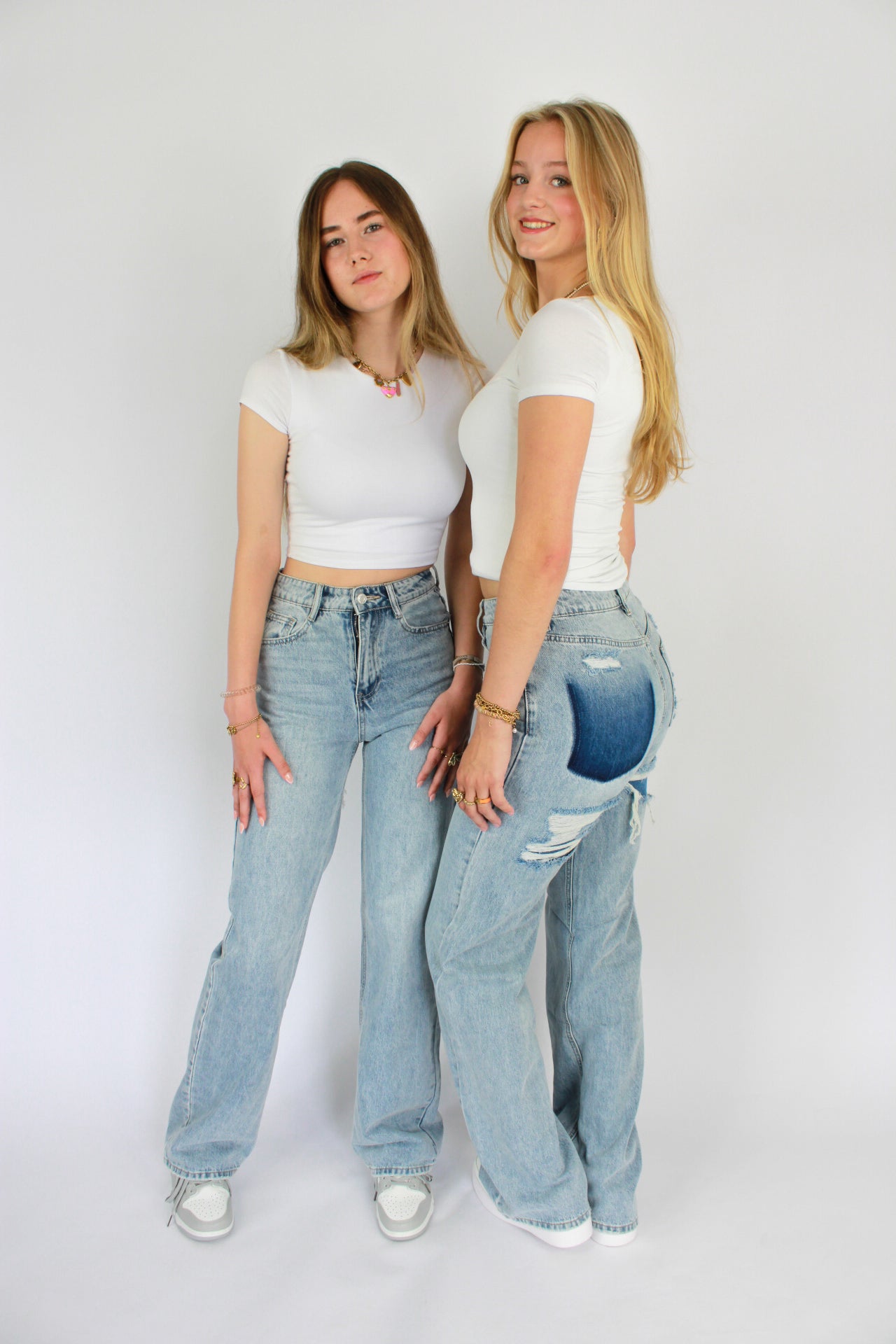 ''TALL'' RIPPED BACK JEANS - DENIM