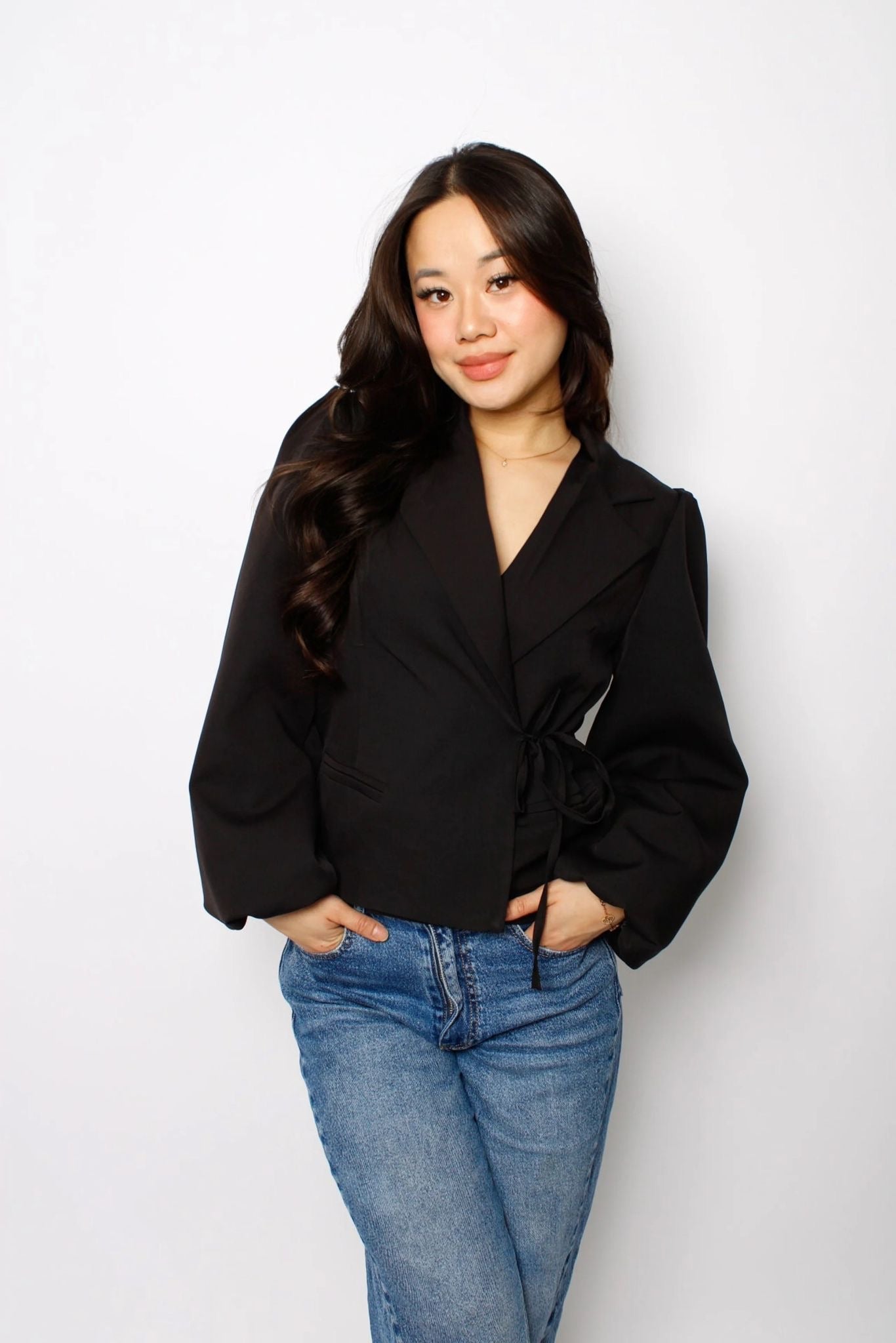 OLIVIA BLAZER - BLACK