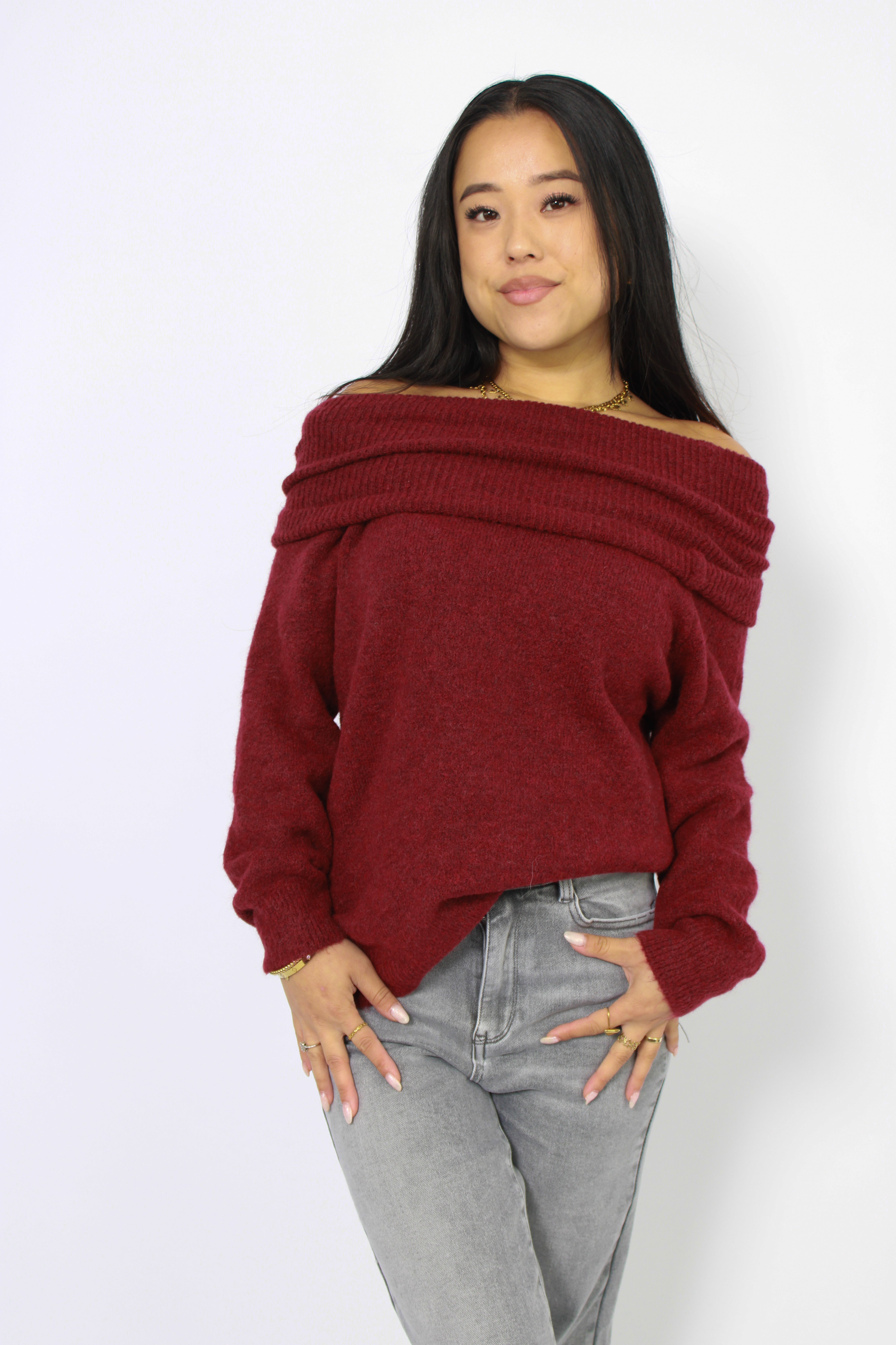 EVELYN SWEATER - BURGUNDY