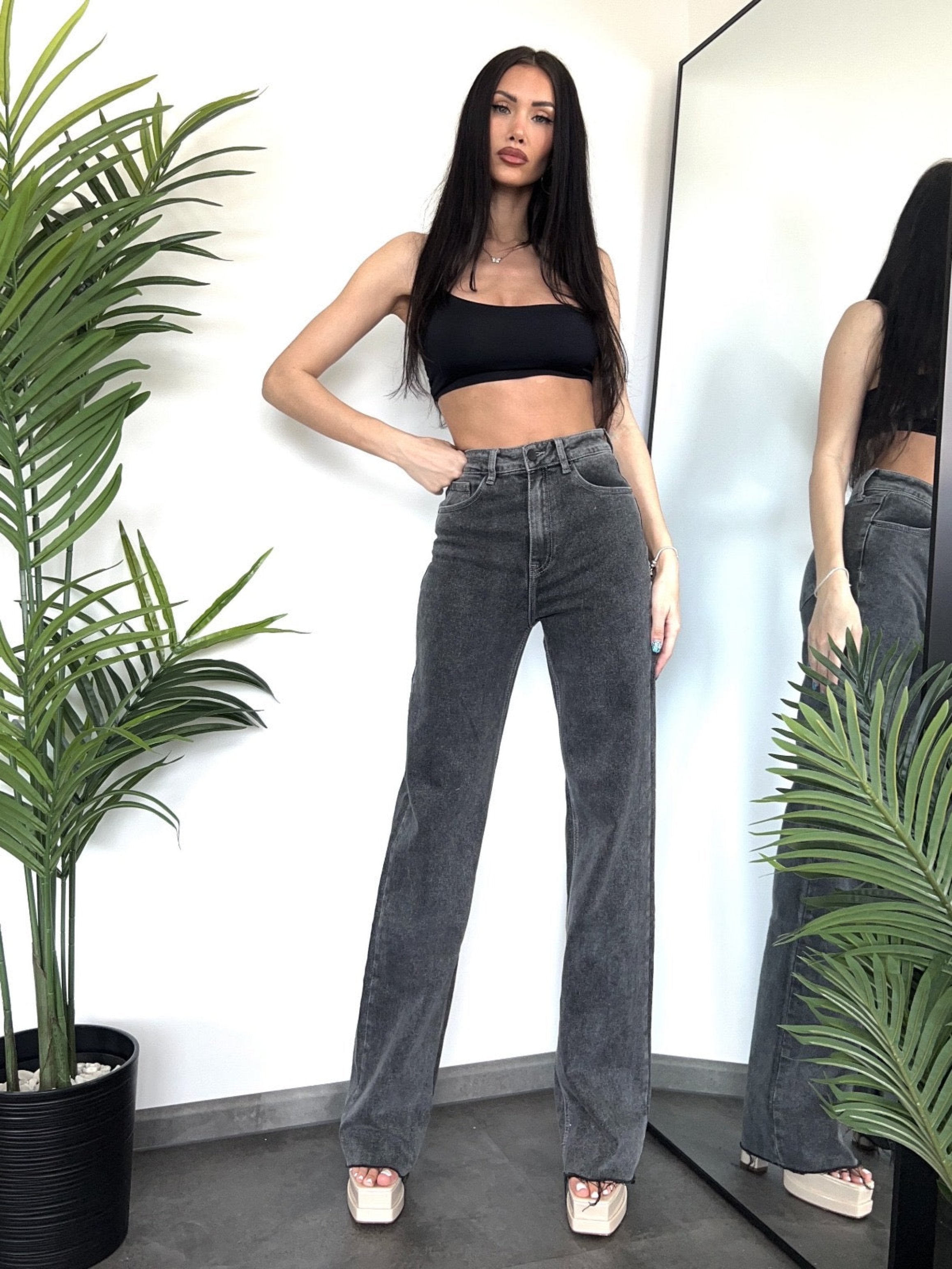 ''TALL'' WIDE LEG JEANS 2710 - GREY