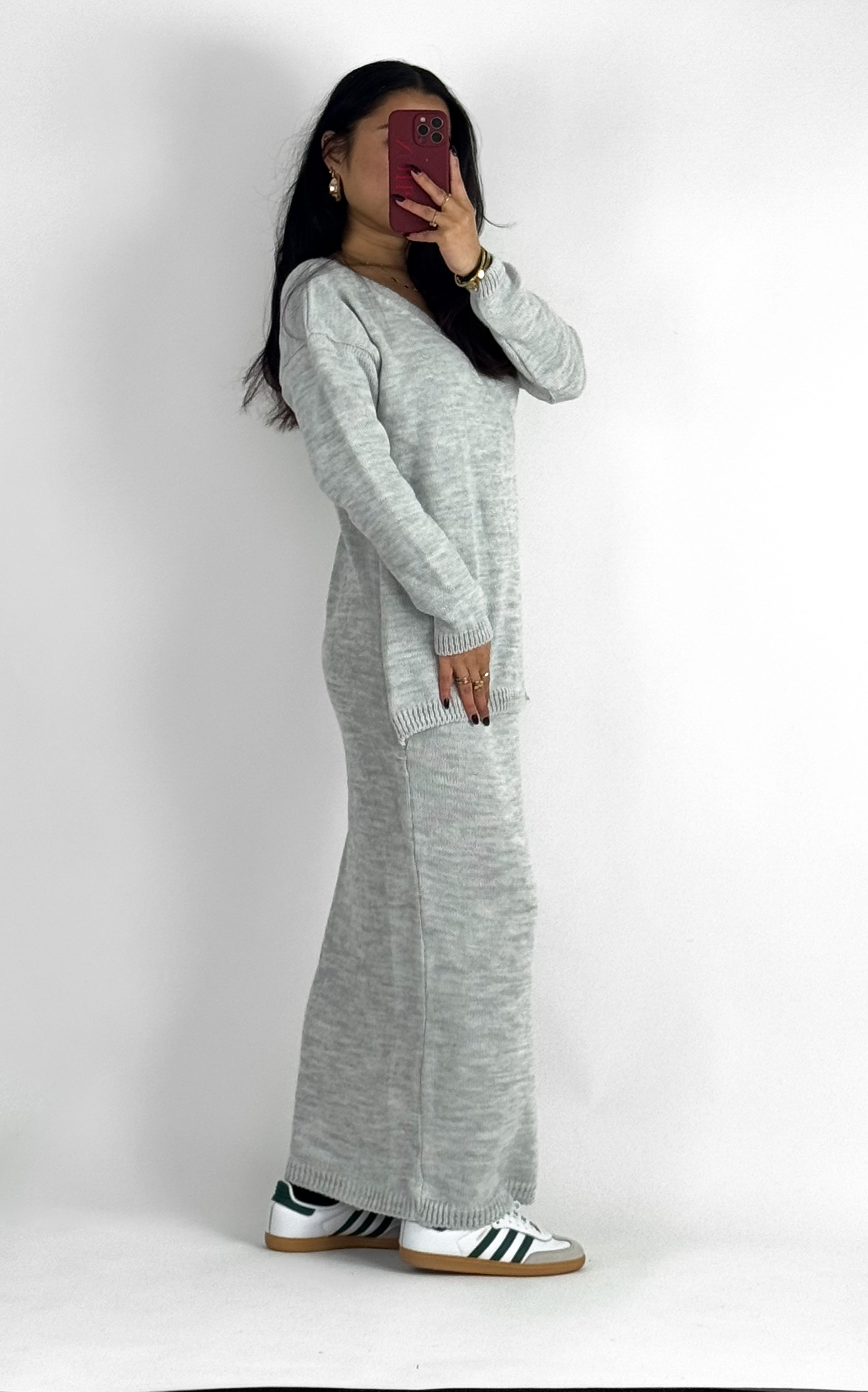 DELILAH DRESS - LIGHT GREY