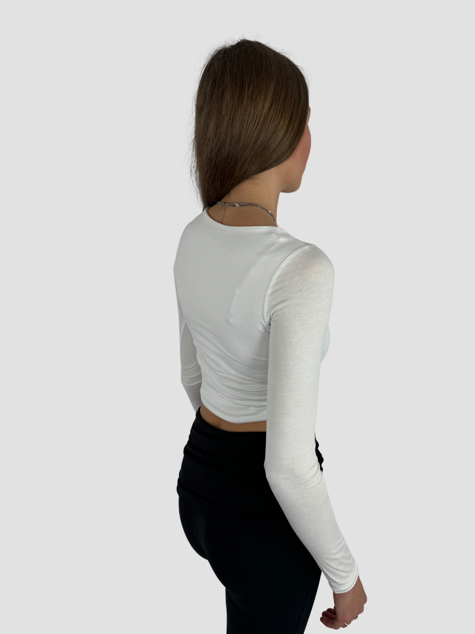 POSY LONG SLEEVE TOP - WHITE