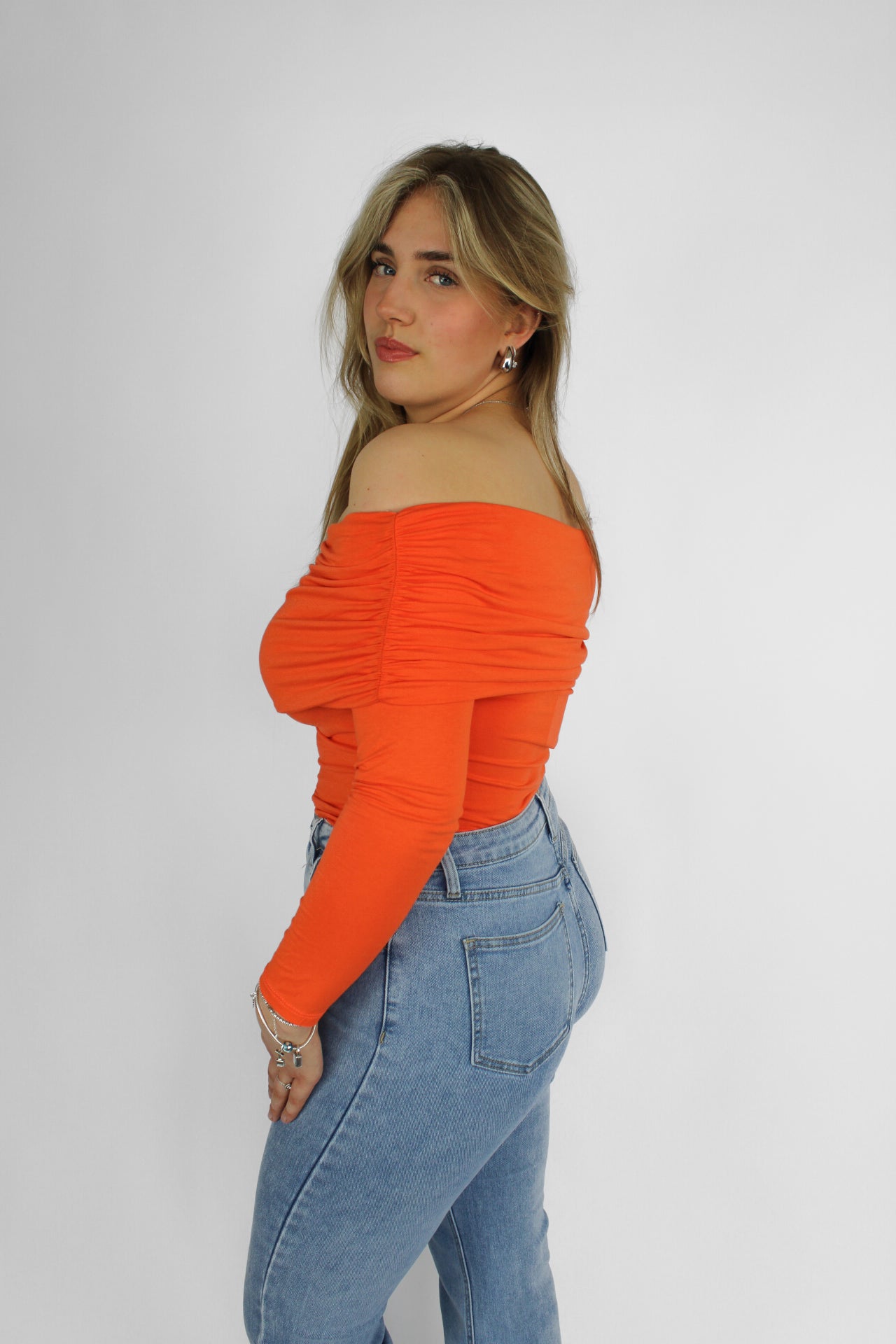 OFF SHOULDER TOP - ORANGE