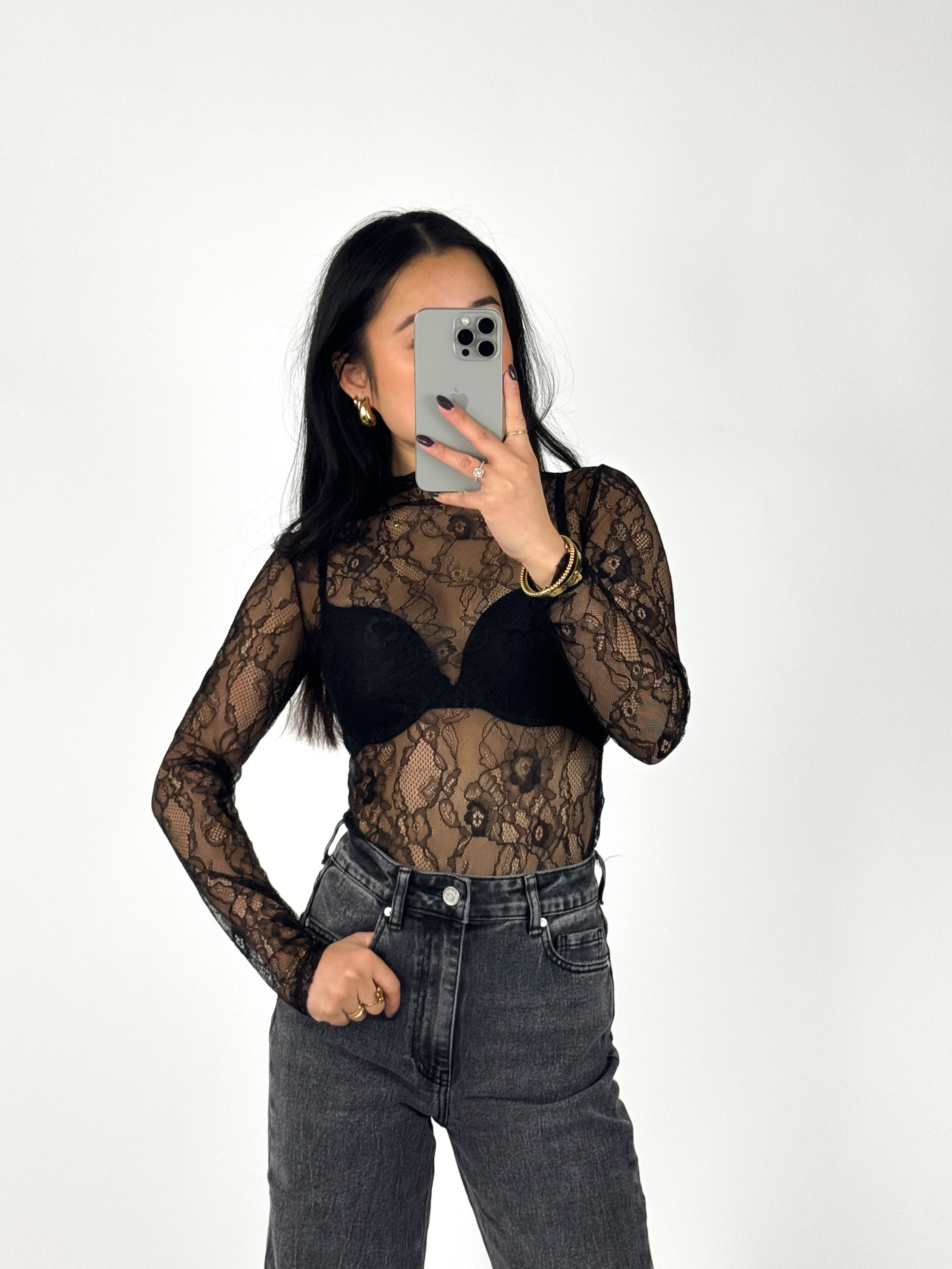 LACE BODY - BLACK