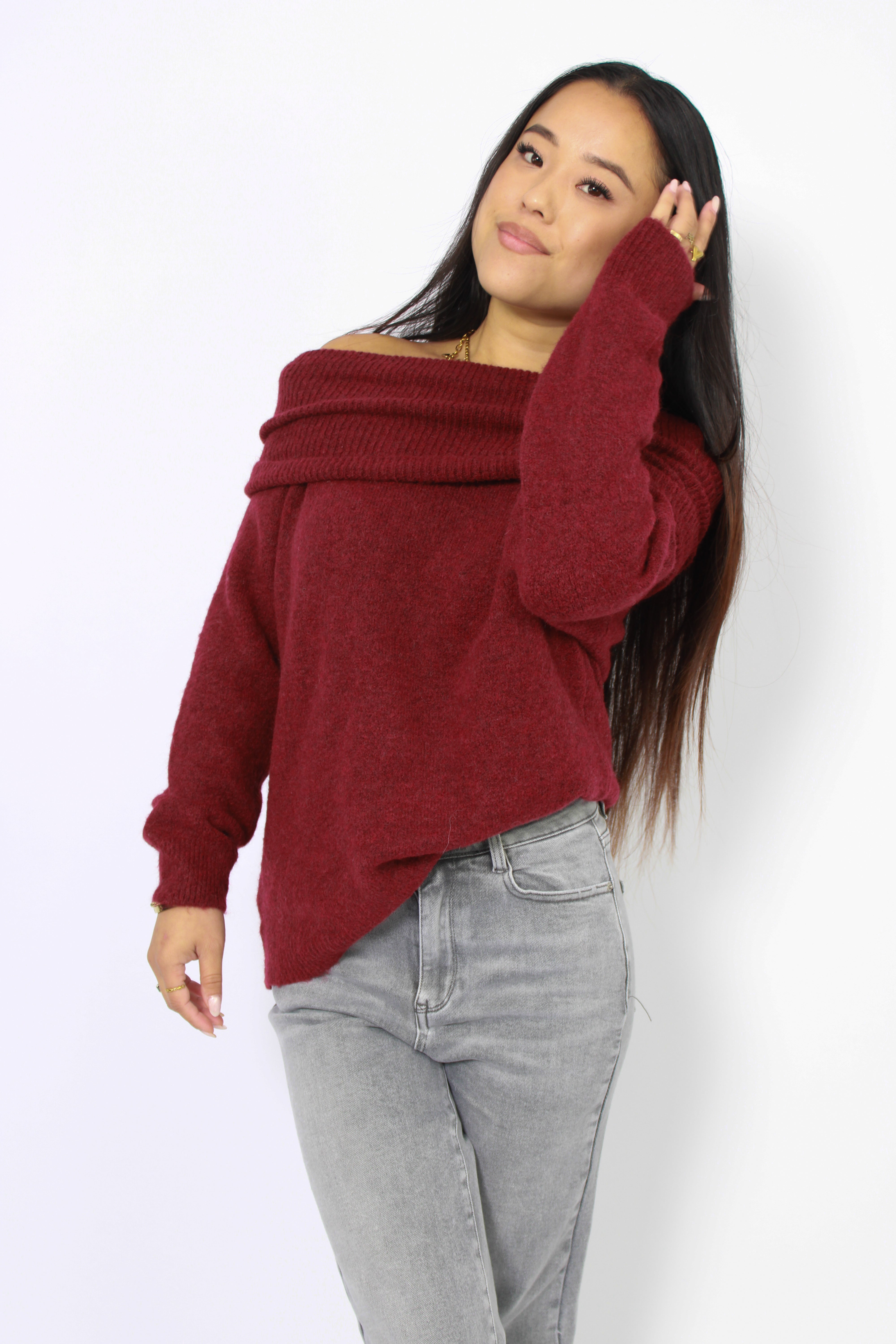 EVELYN SWEATER - BURGUNDY