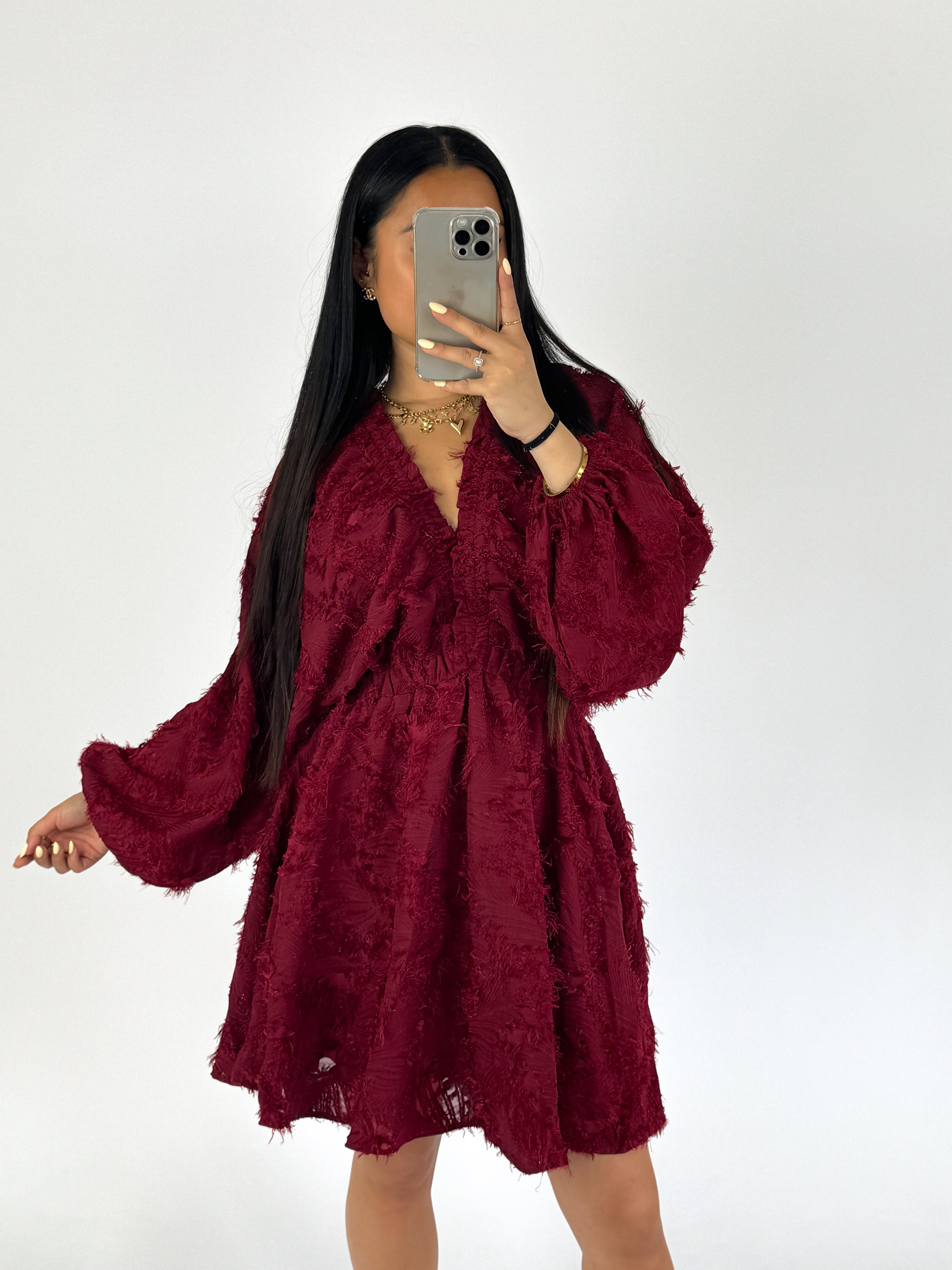 MISTY DRESS - BORDEAUX