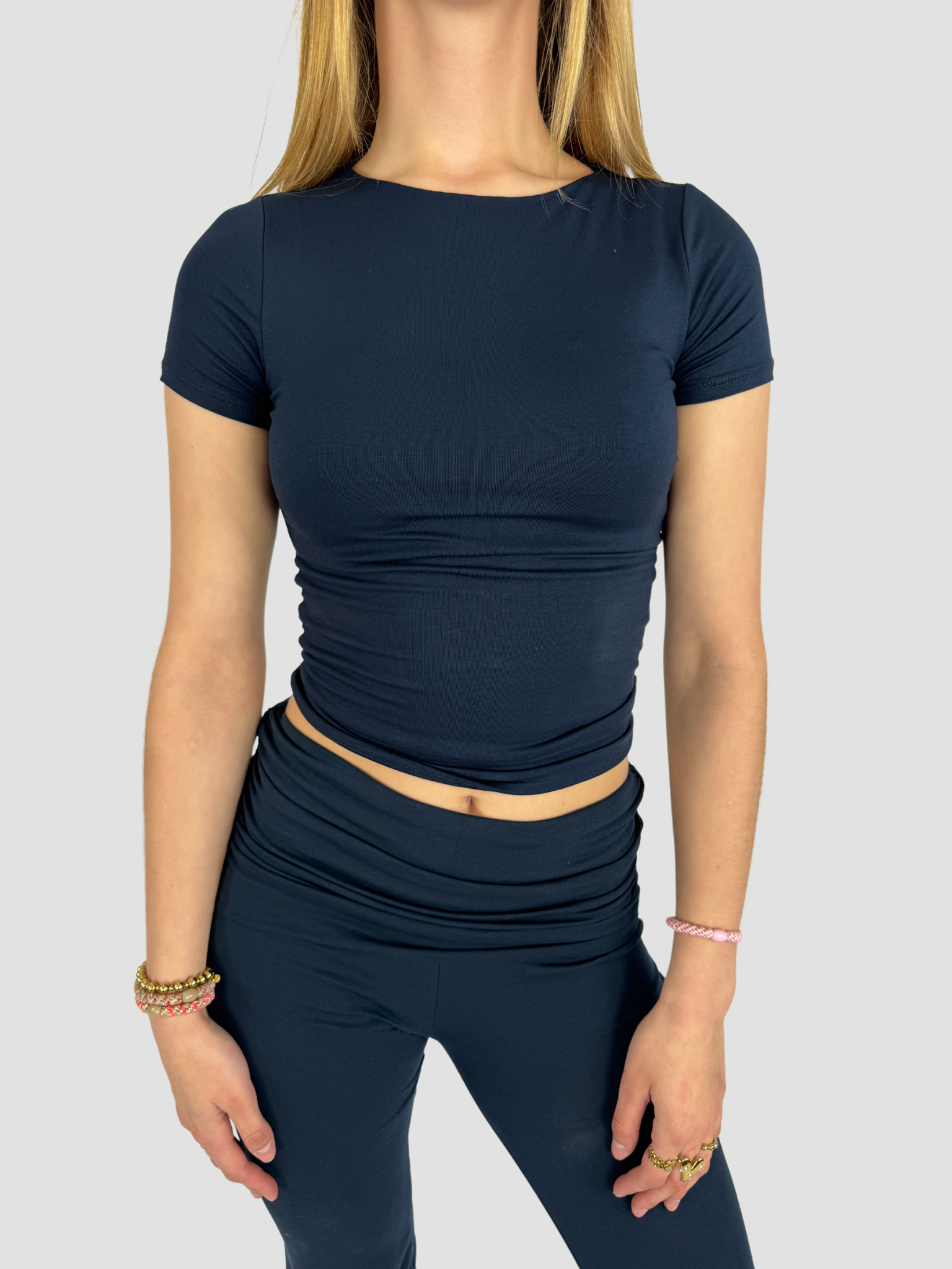 POSY SHORT SLEEVE - NAVY