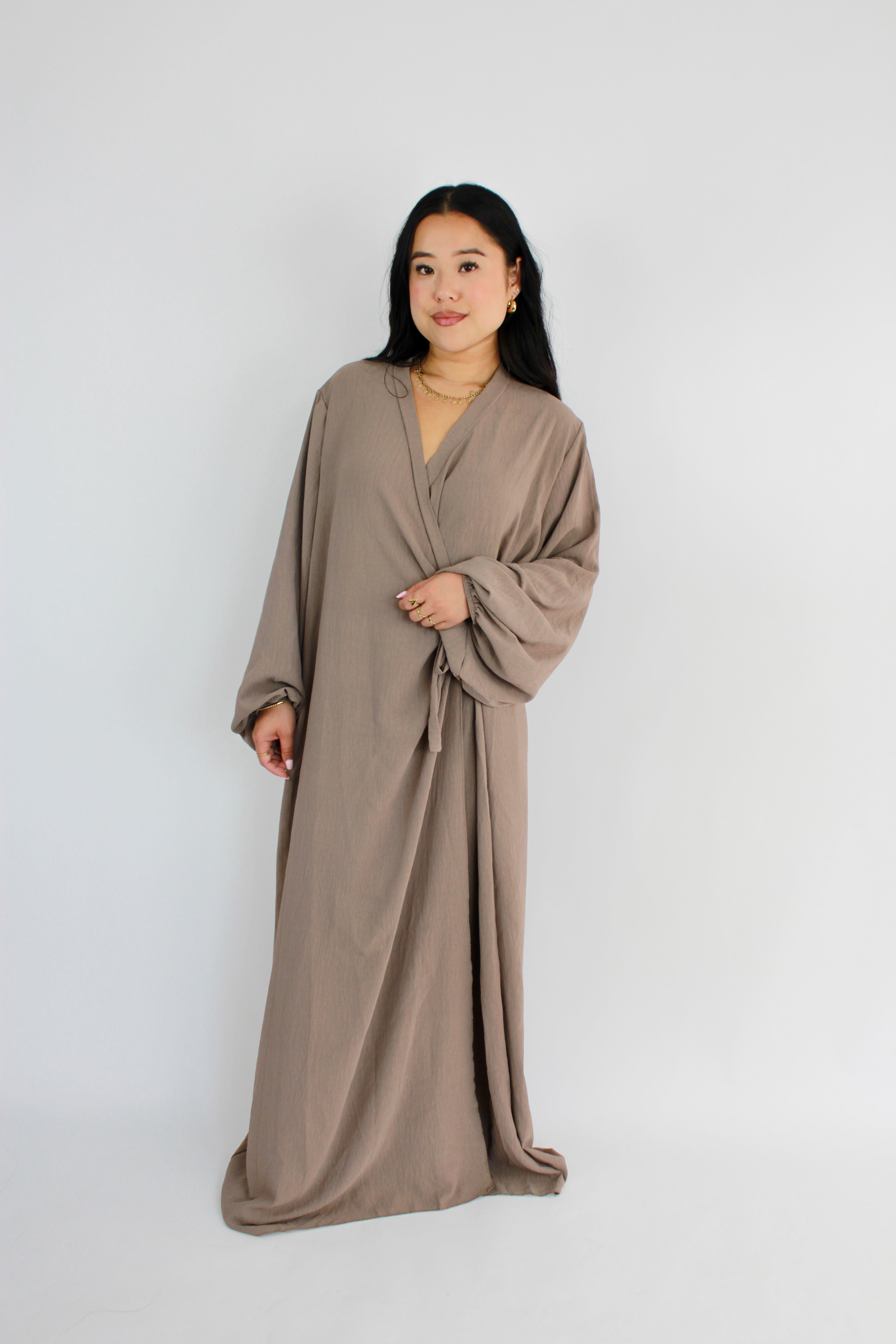 ALEYNA DRESS - TAUPE