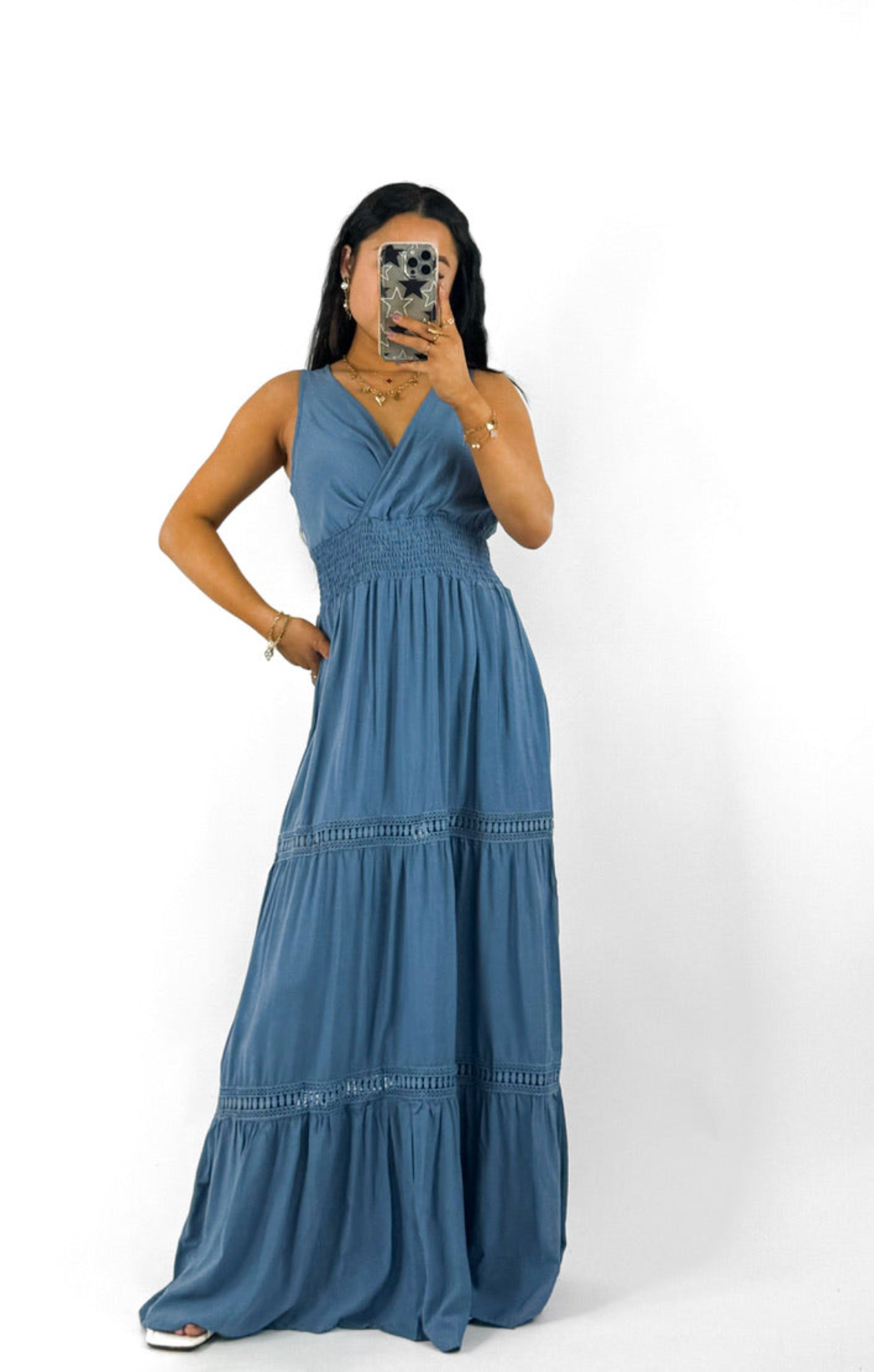 SKYE DRESS - BLUE