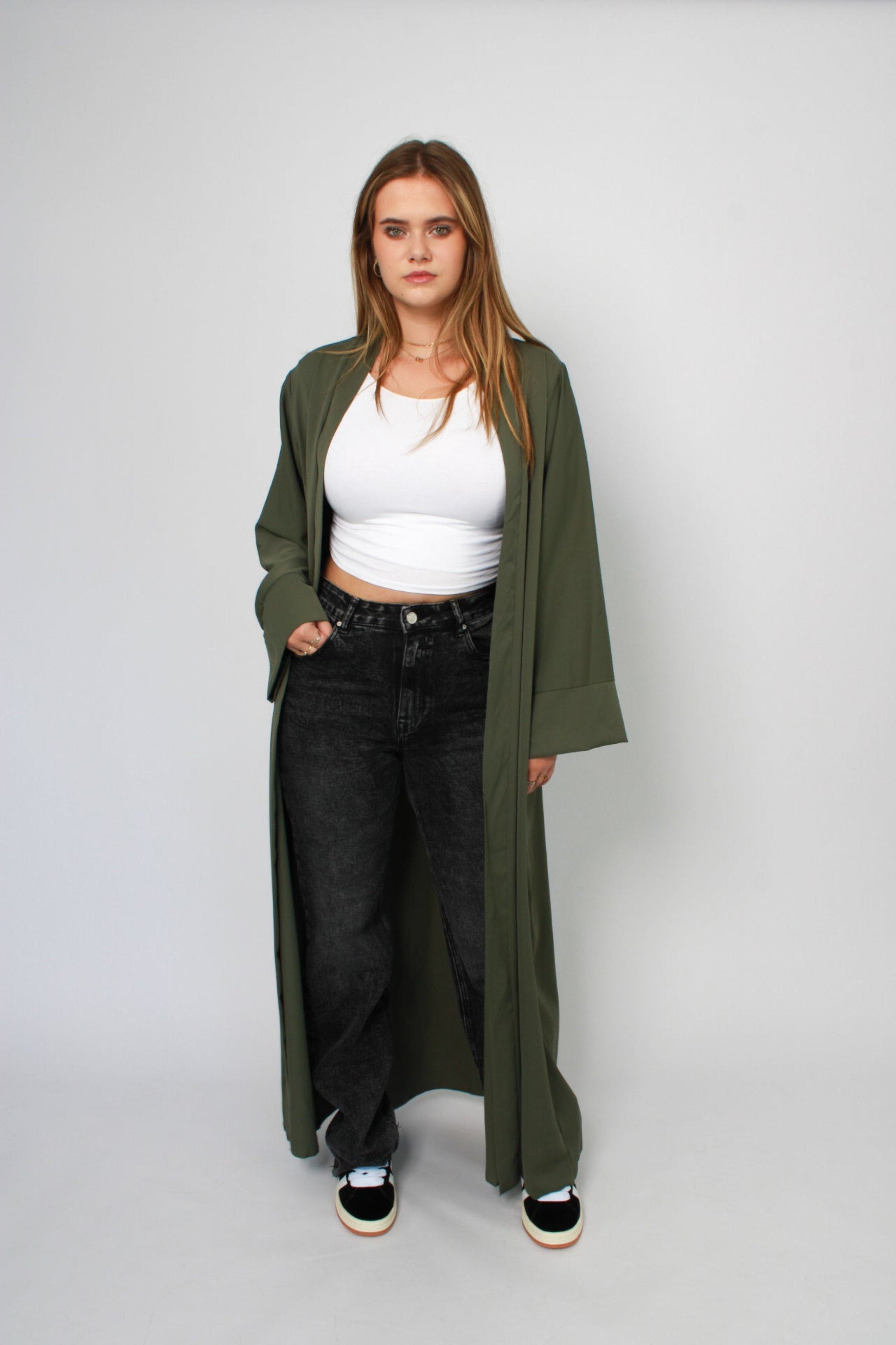 SILKY KIMONO - KHAKI