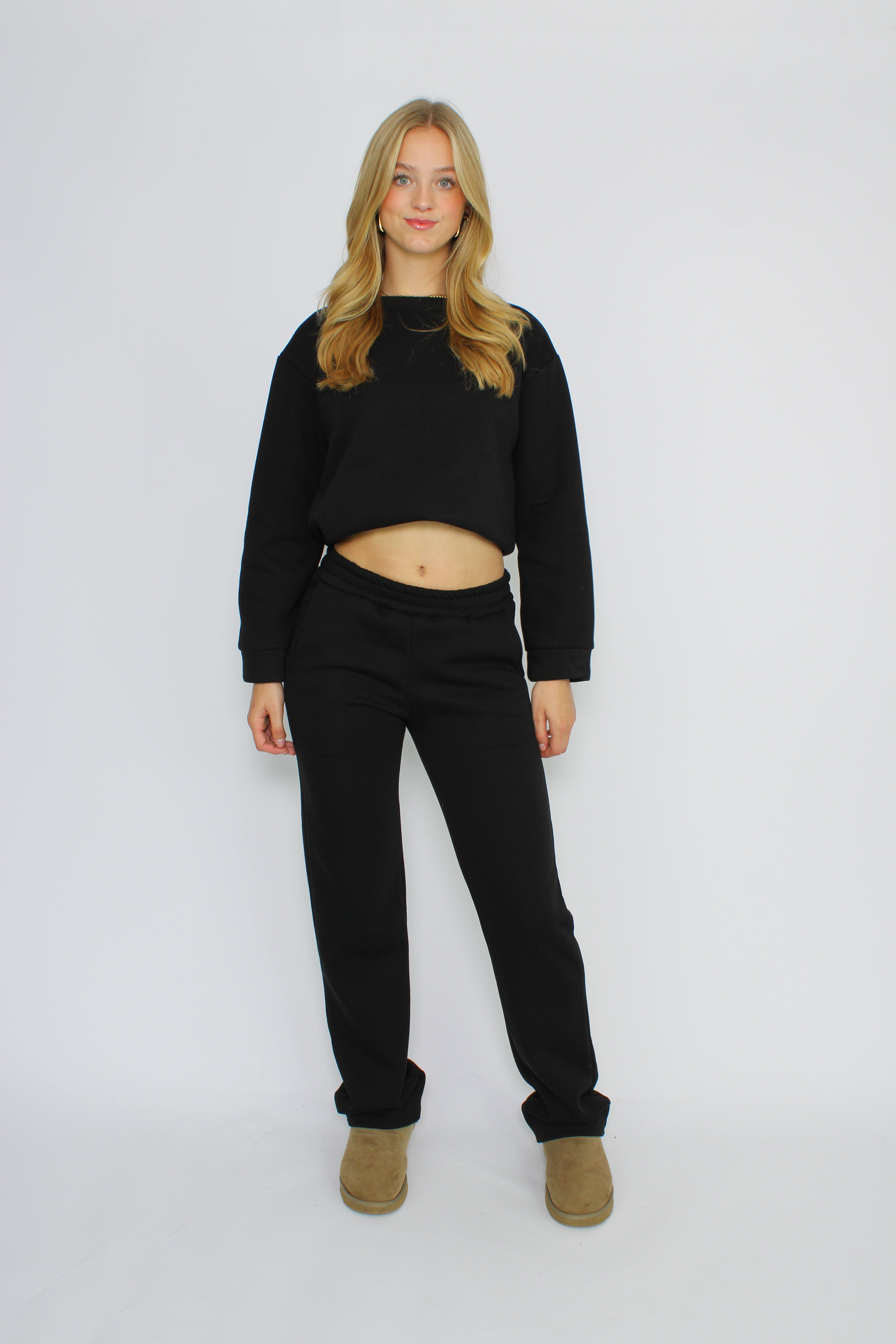 ''TALL'' COZY SET - BLACK