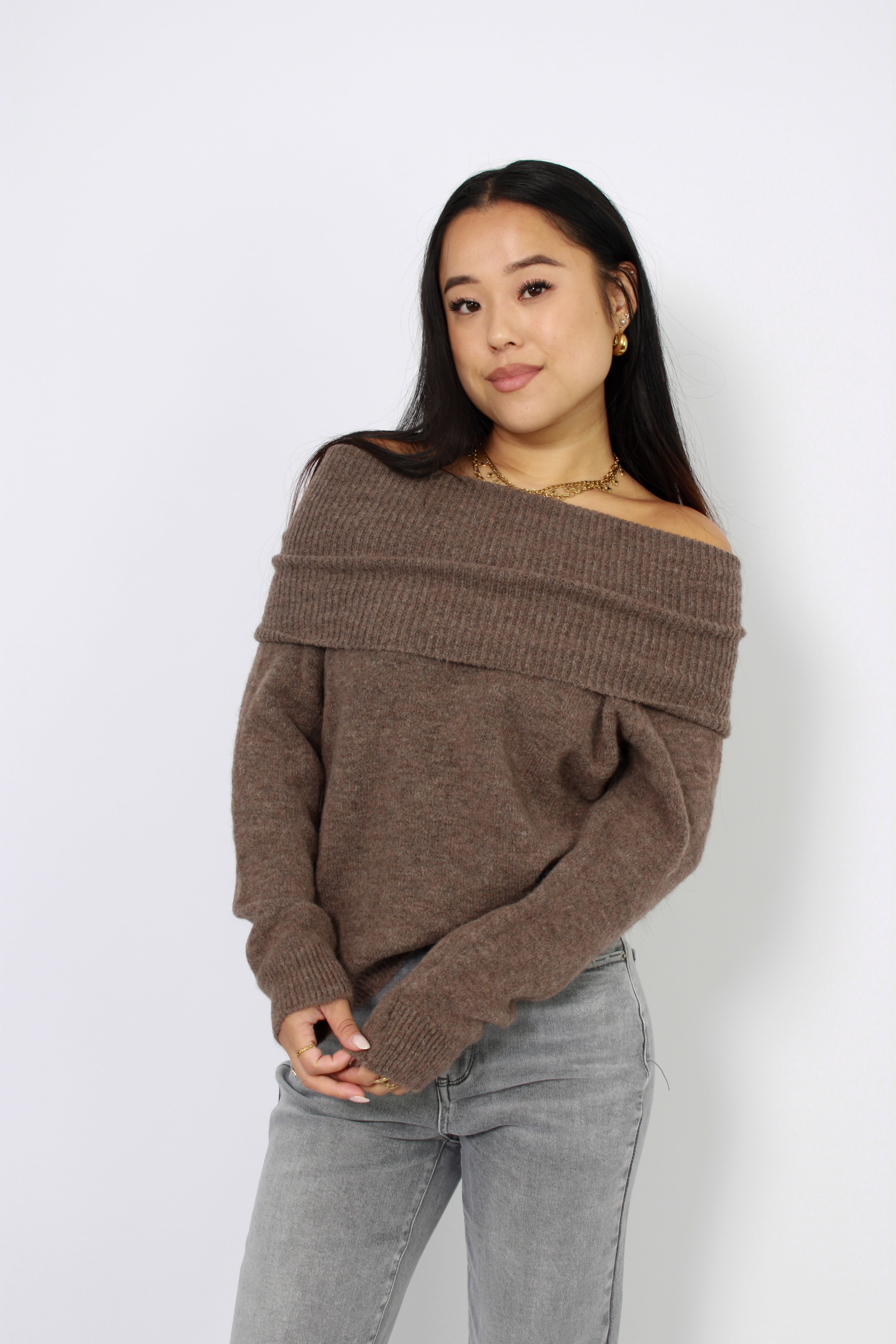 EVELYN SWEATER - BROWN