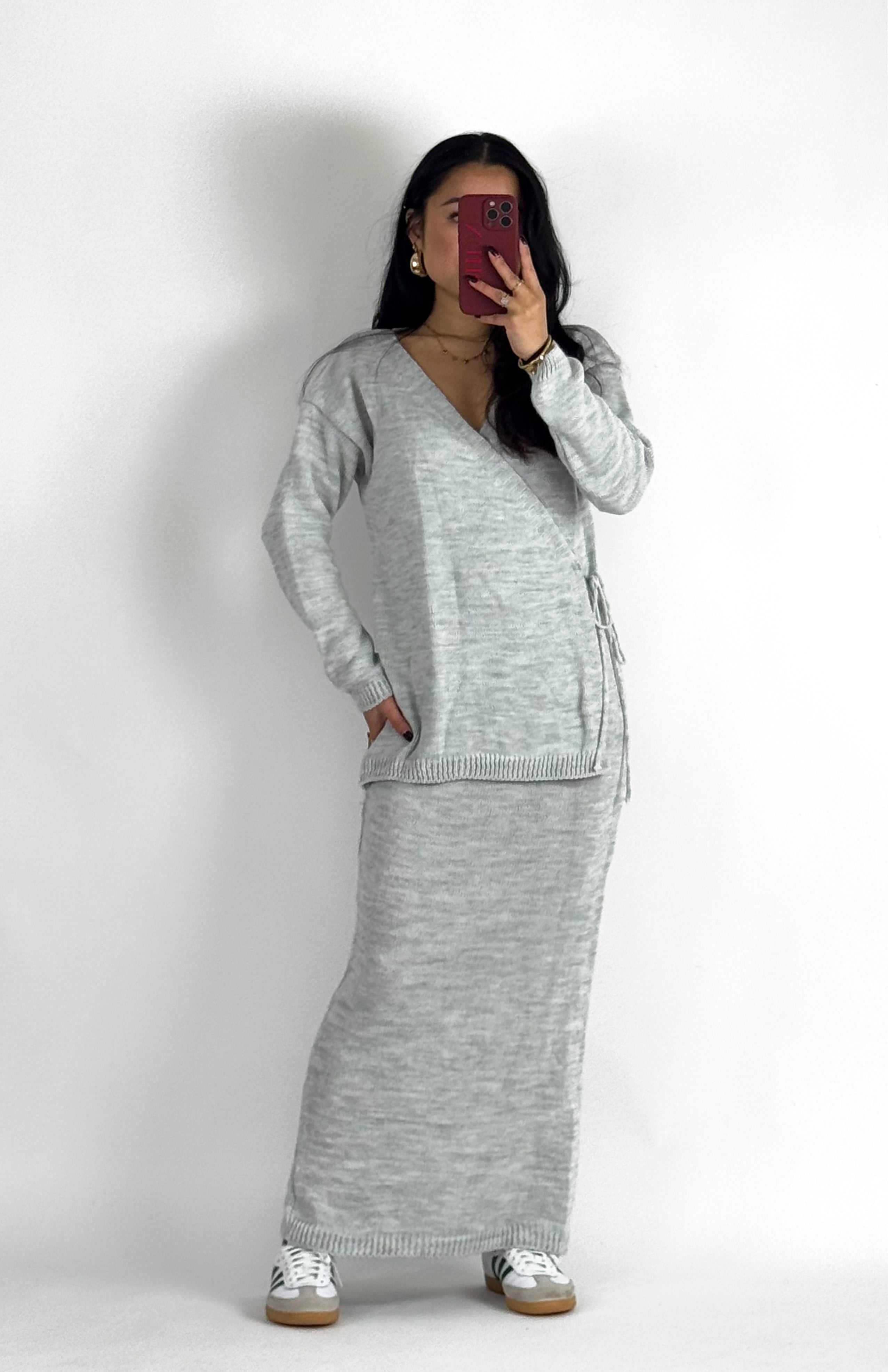 DELILAH DRESS - LIGHT GREY