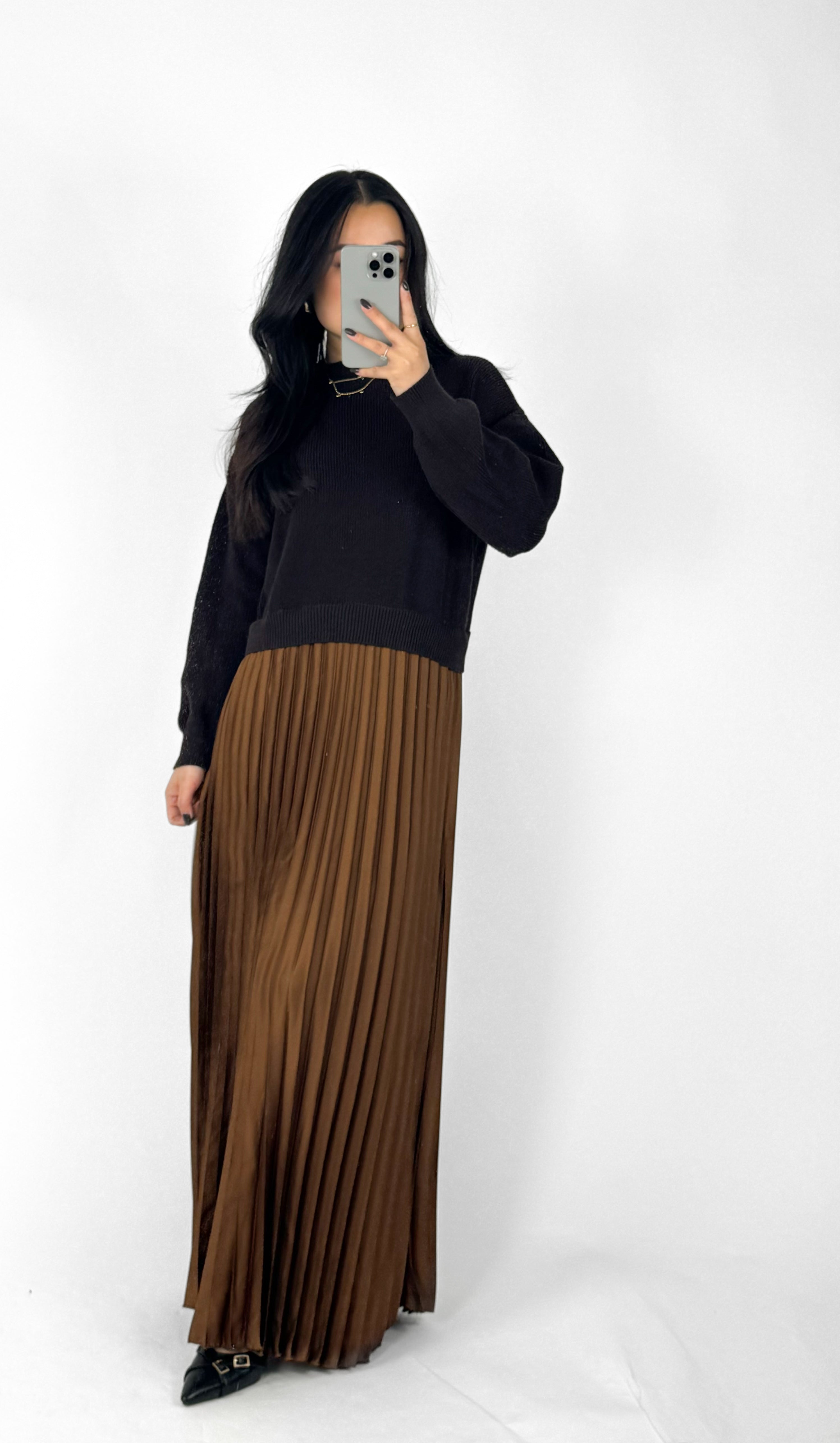 SELMA DRESS - BROWN