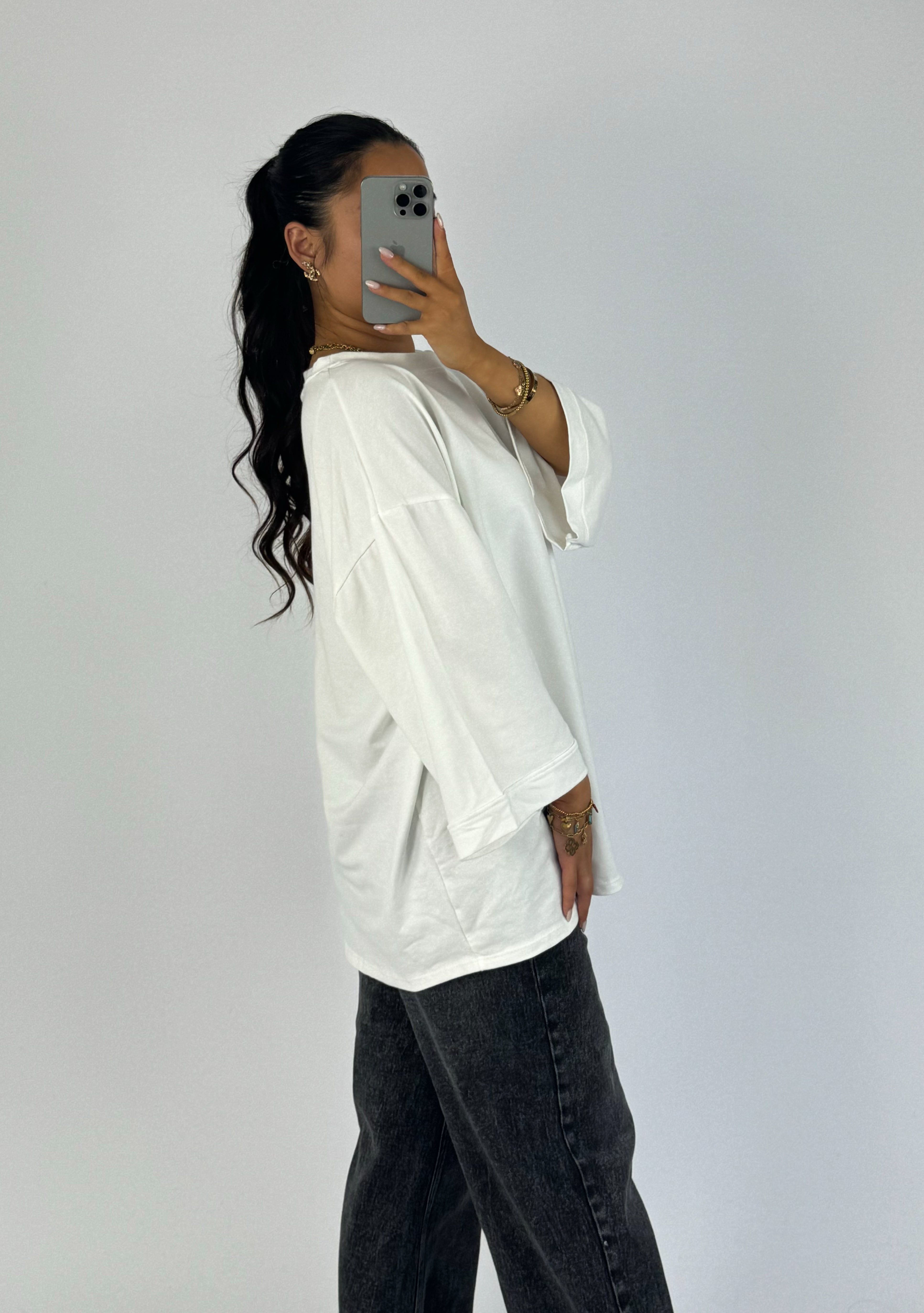 OVERSIZED BASIC T - WHITE