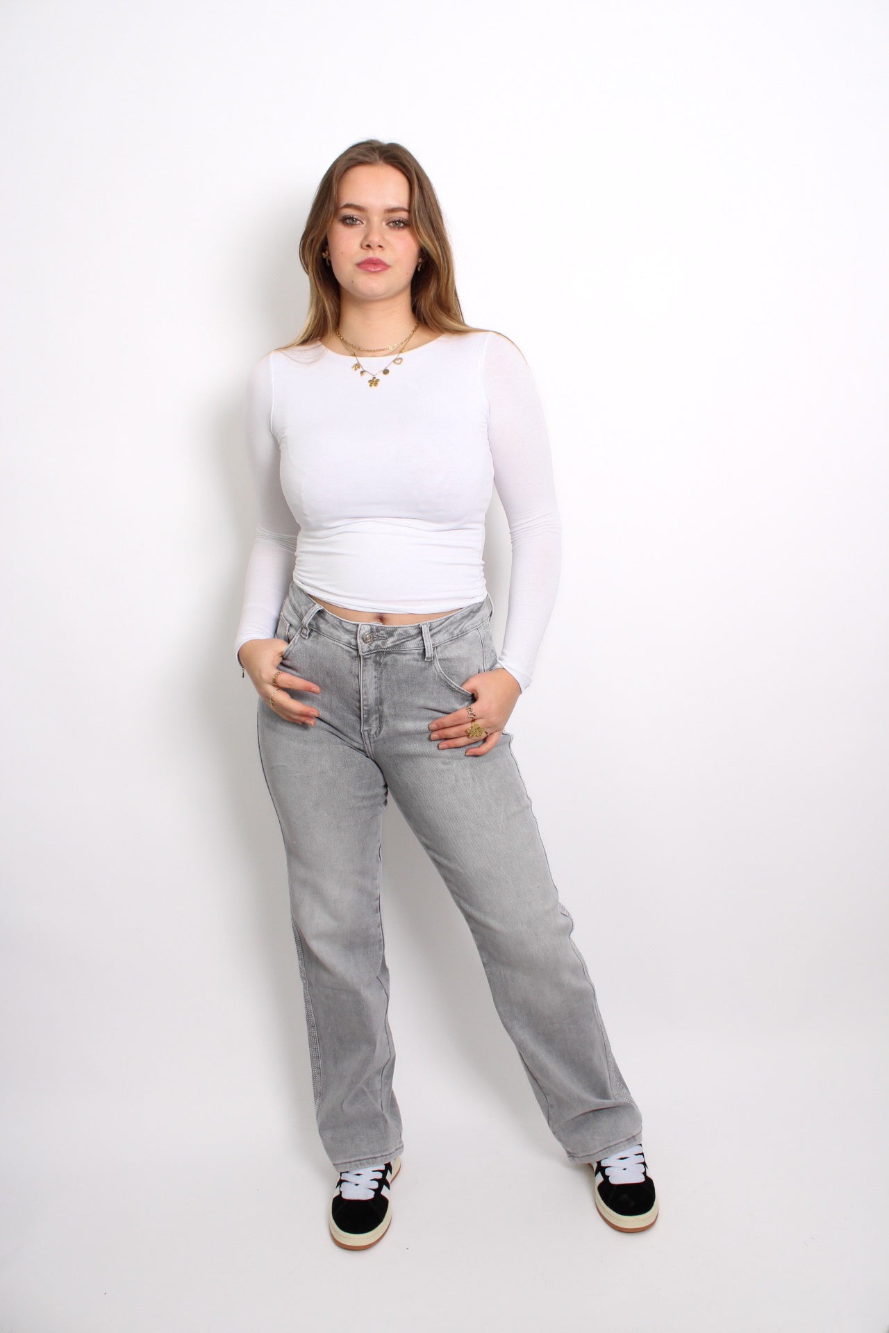 WIDE LEG JEANS 875 - LIGHT GREY