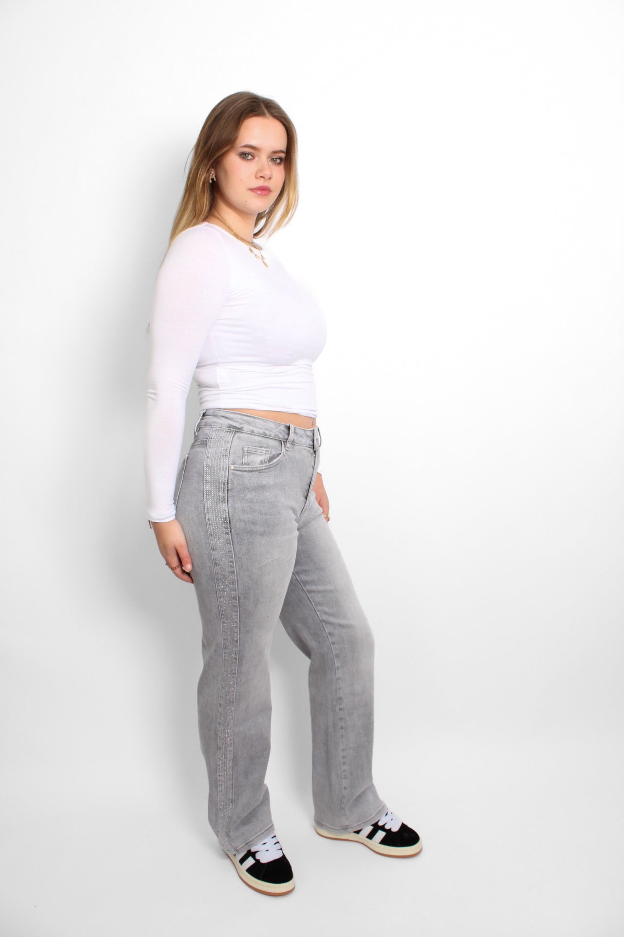 WIDE LEG JEANS 875 - LIGHT GREY